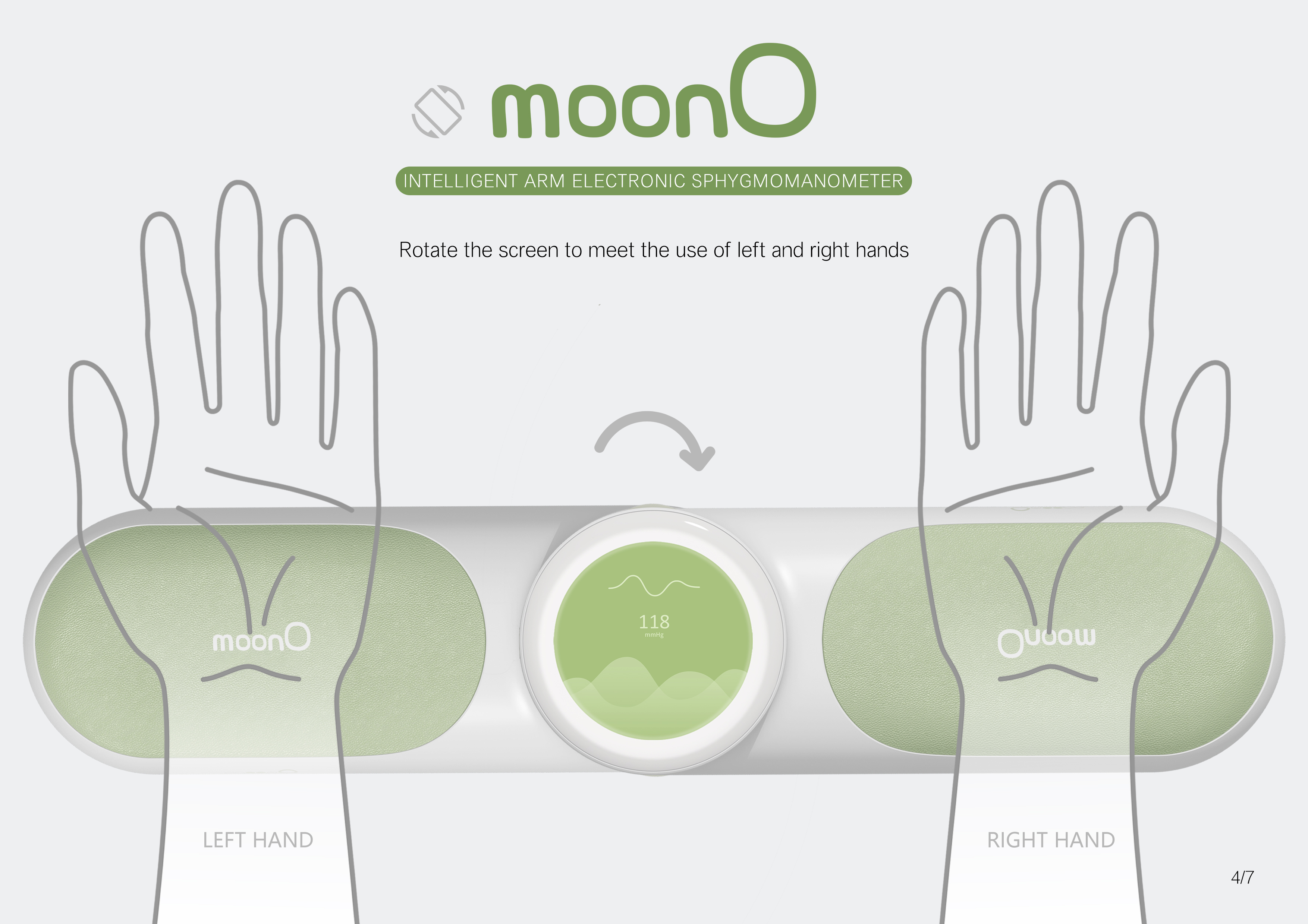 "MOONO" is an innovative intelligent arm electronic blood，sphygmomanometer，delicate，Small，quality，comfortable，accurate，Affinity，