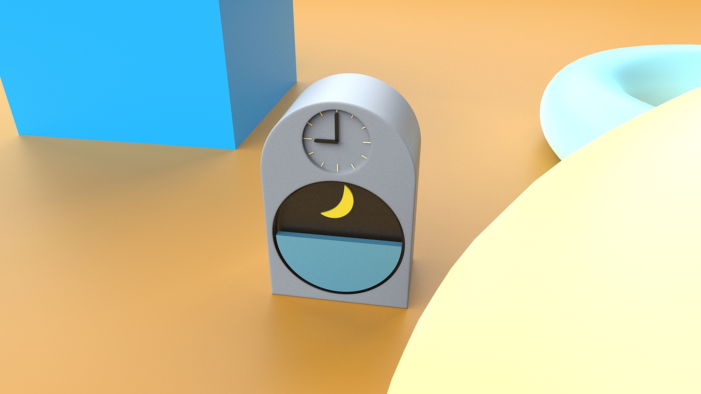 Clock，Sun and Moon，