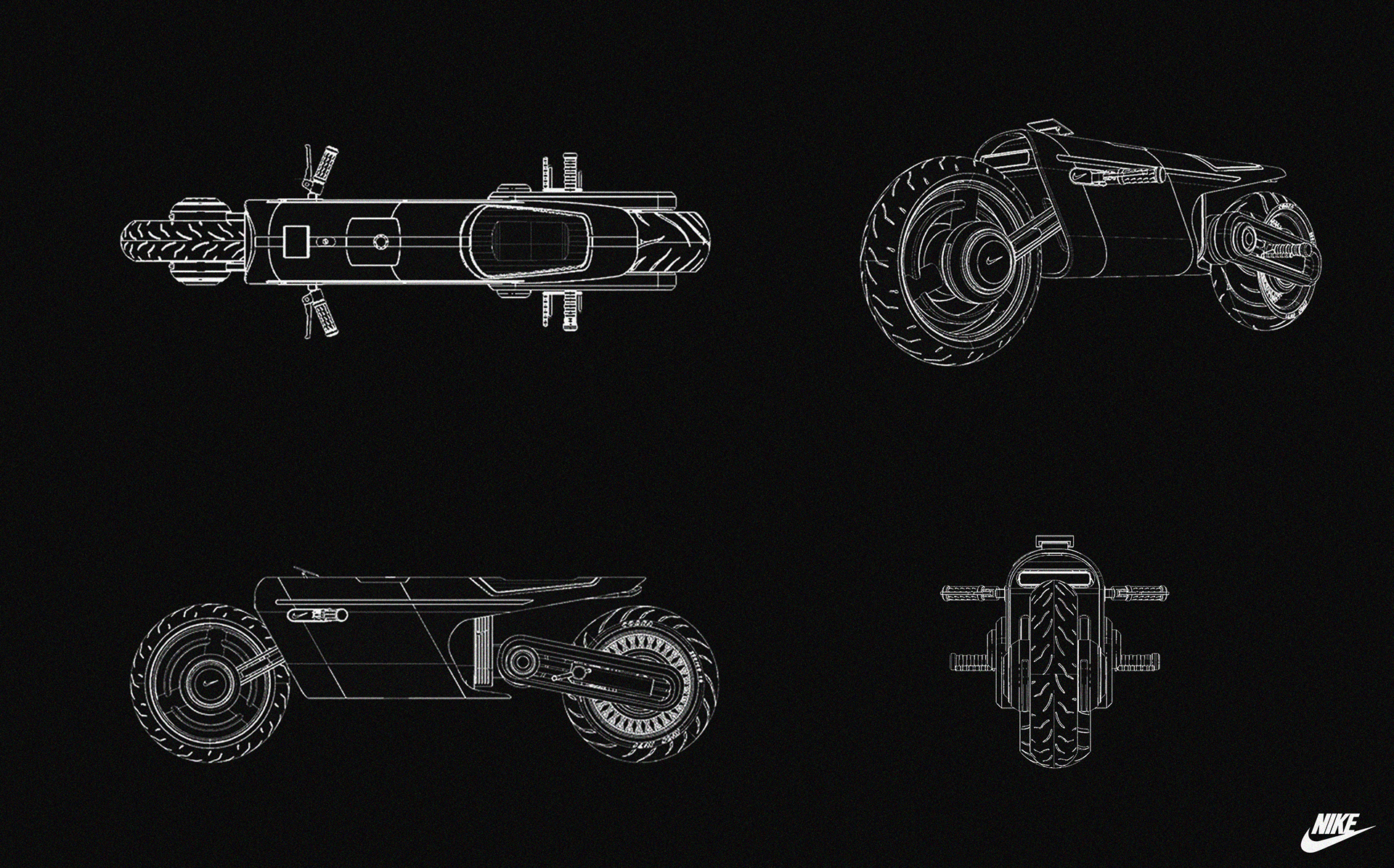 locomotive，motorcycle，Nike，