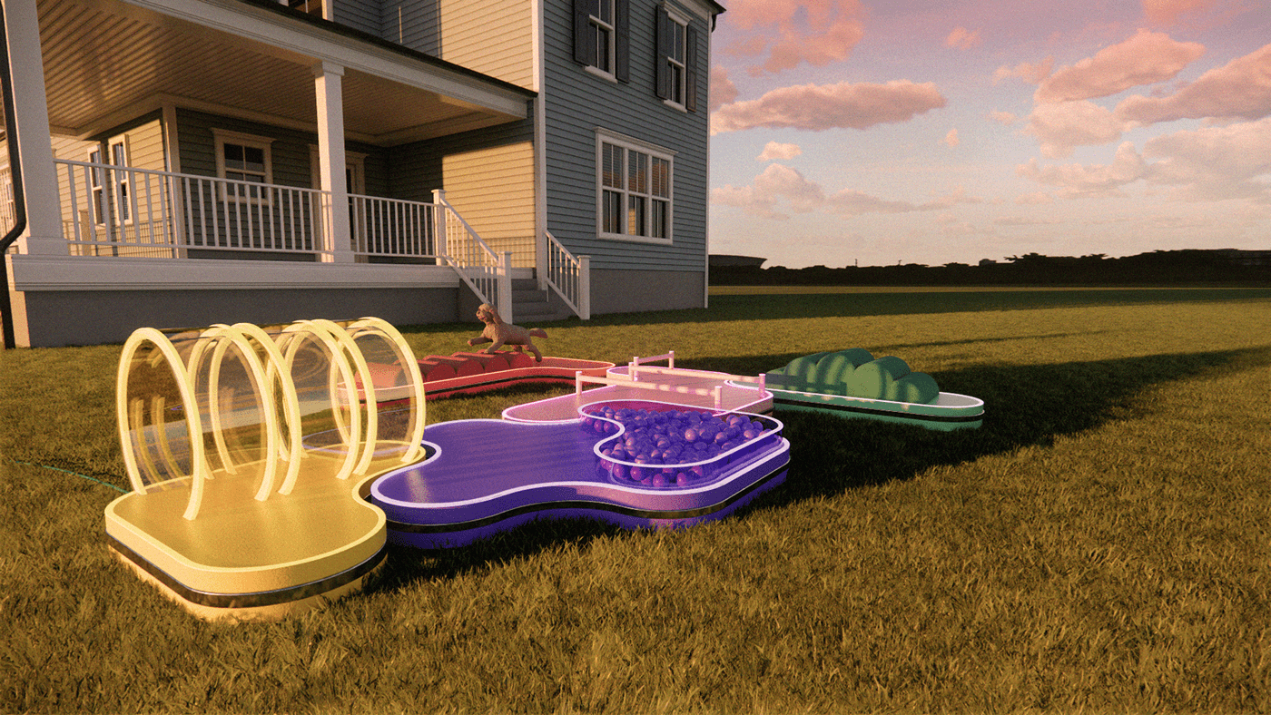 product design，Pets，Appearance design，Dog playground，
