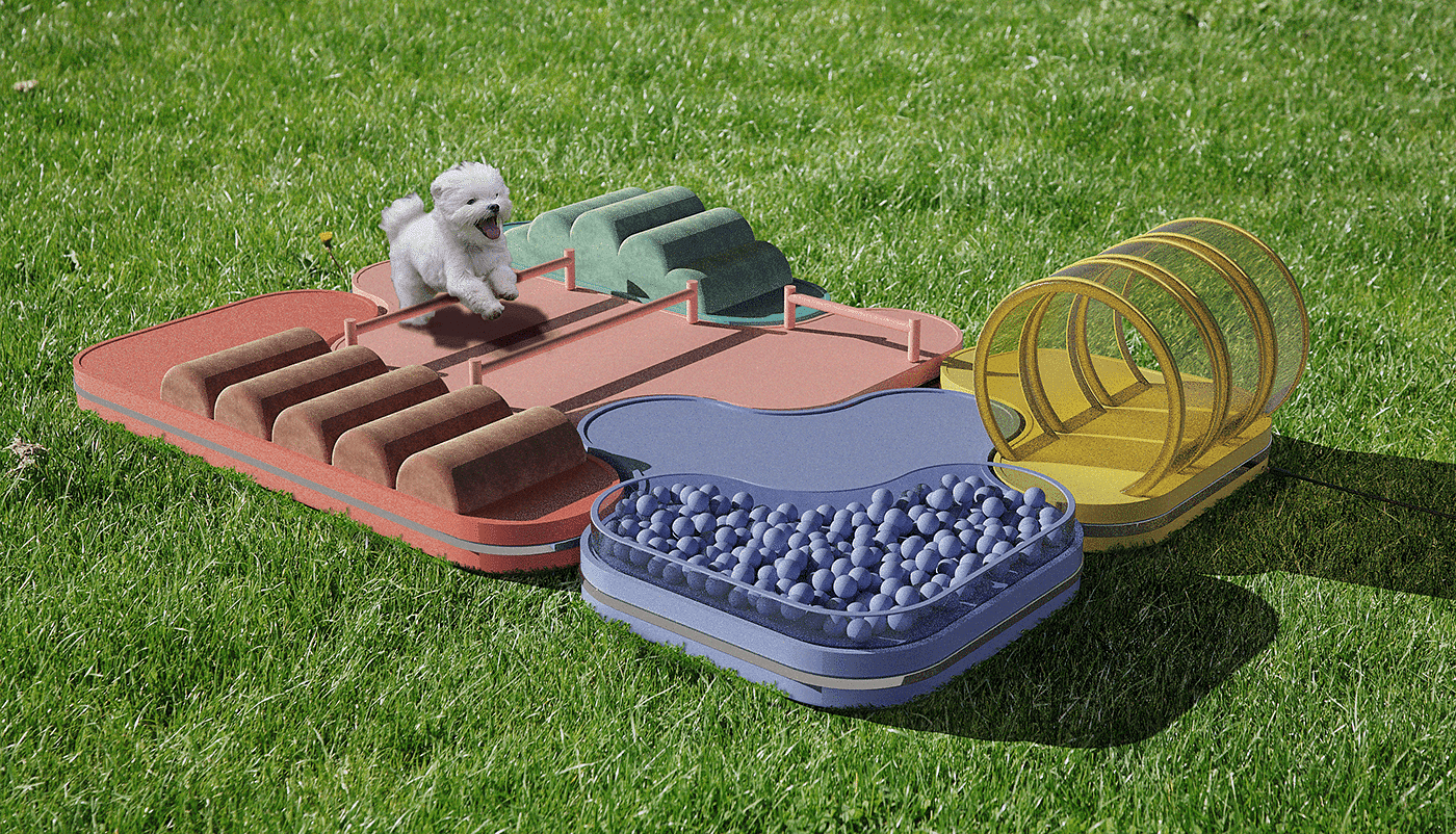 product design，Pets，Appearance design，Dog playground，