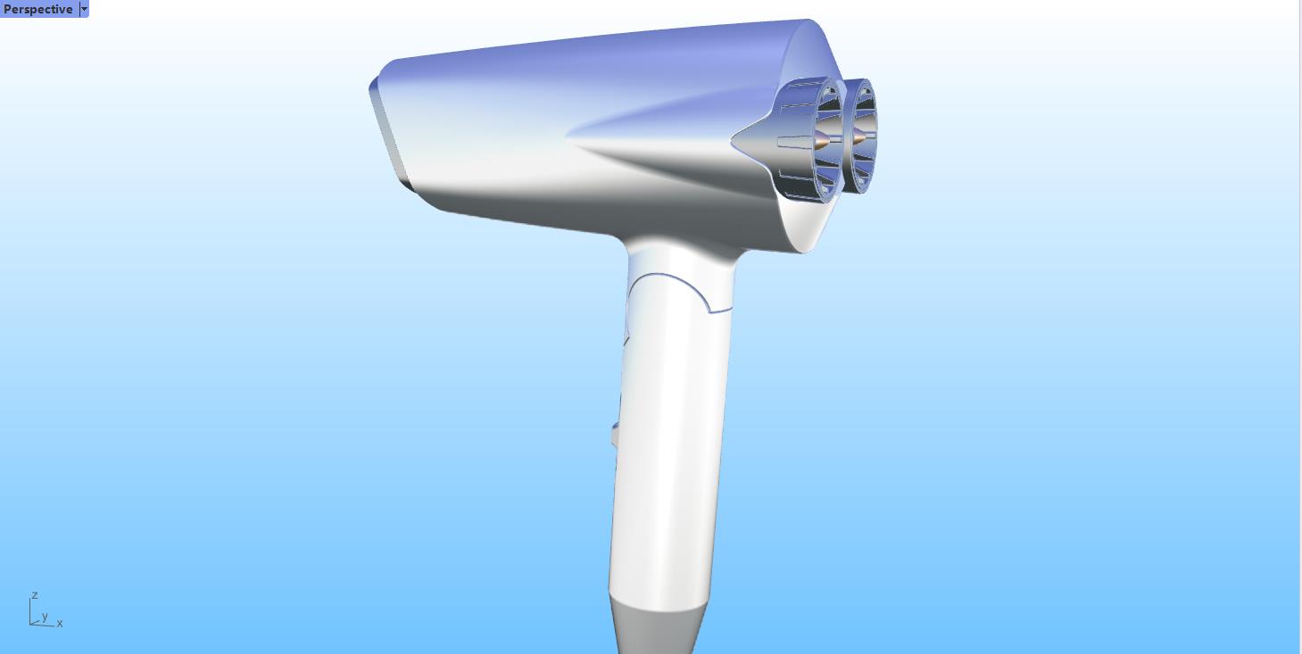 hair drier，hair drier，industrial design，industrial design，Rhinoceros modeling，Rhinoceros modeling，Rhino modeling，Rhino modeling，Tutorial sharing，Tutorial sharing，Modeling tutorial，Modeling tutorial，Video tutorial，Video tutorial，household electrical appliances，household electrical appliances，