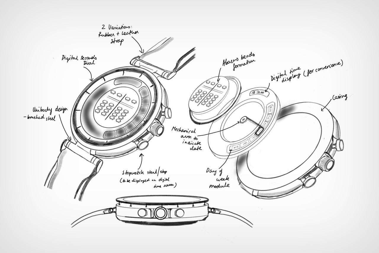 Wristwatch，time，Abacus，