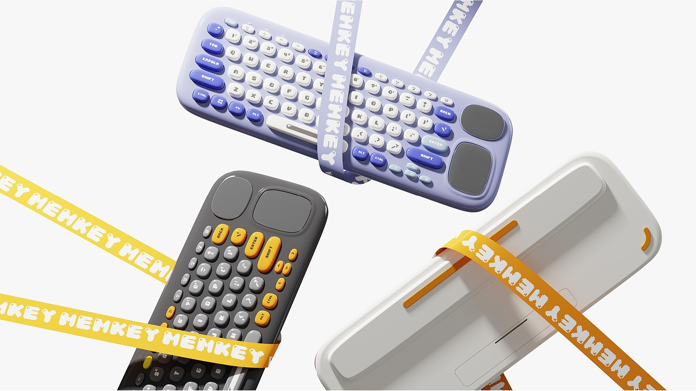 product design，industrial design，sample reels，Keyshot rendering，Office Supplies，keyboard，