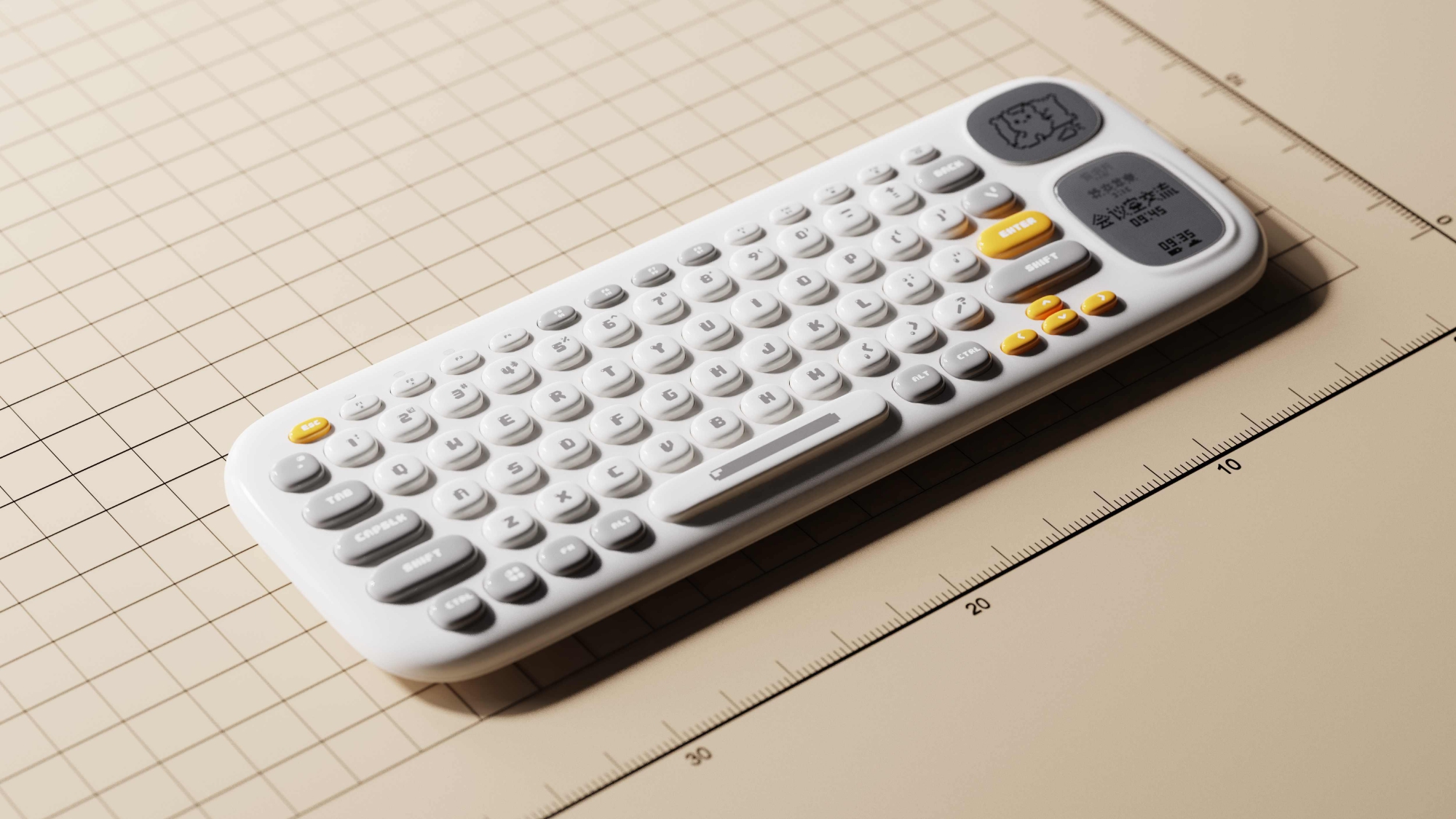 product design，industrial design，sample reels，Keyshot rendering，Office Supplies，keyboard，