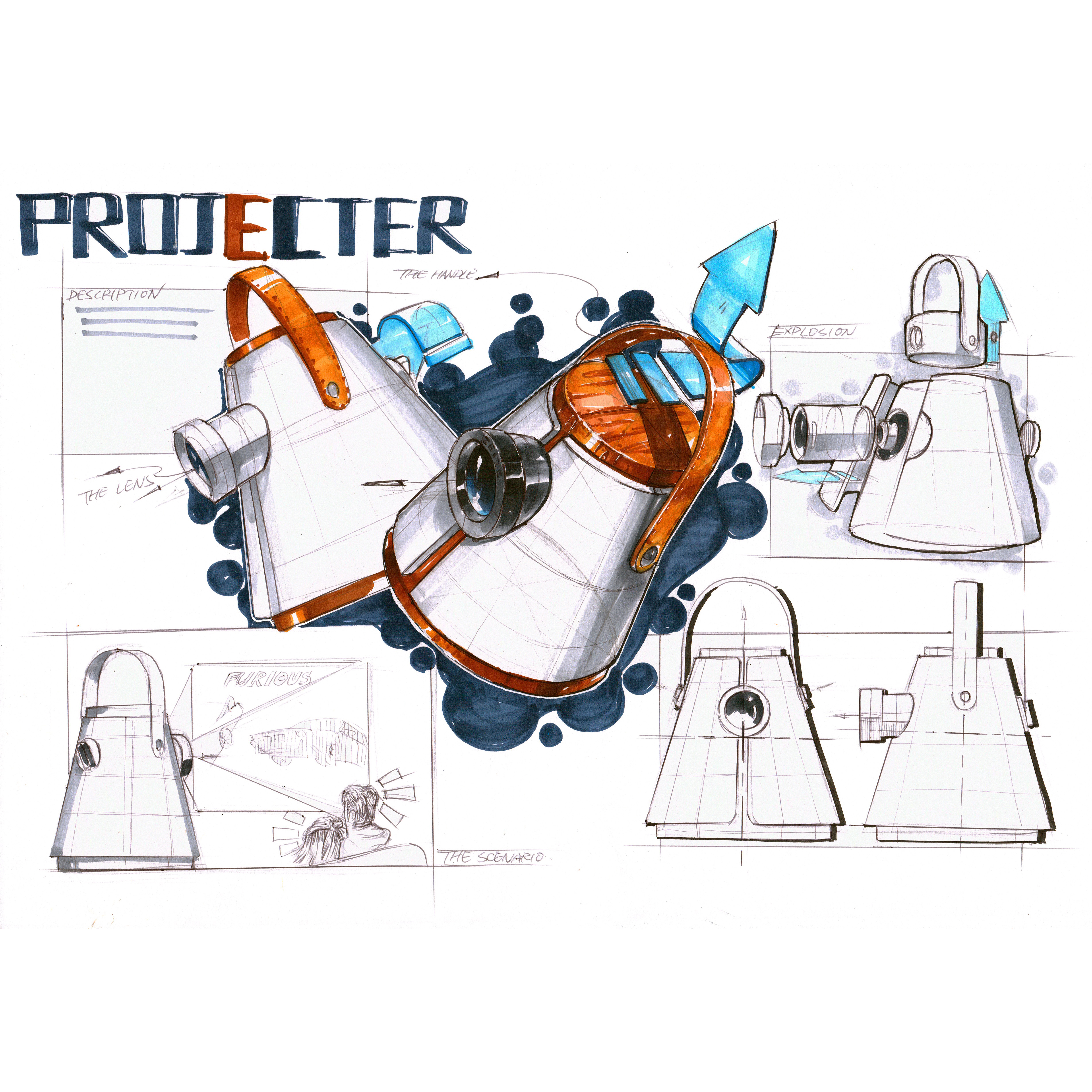 Hand drawn products，Hand-painted layout，marker pen，