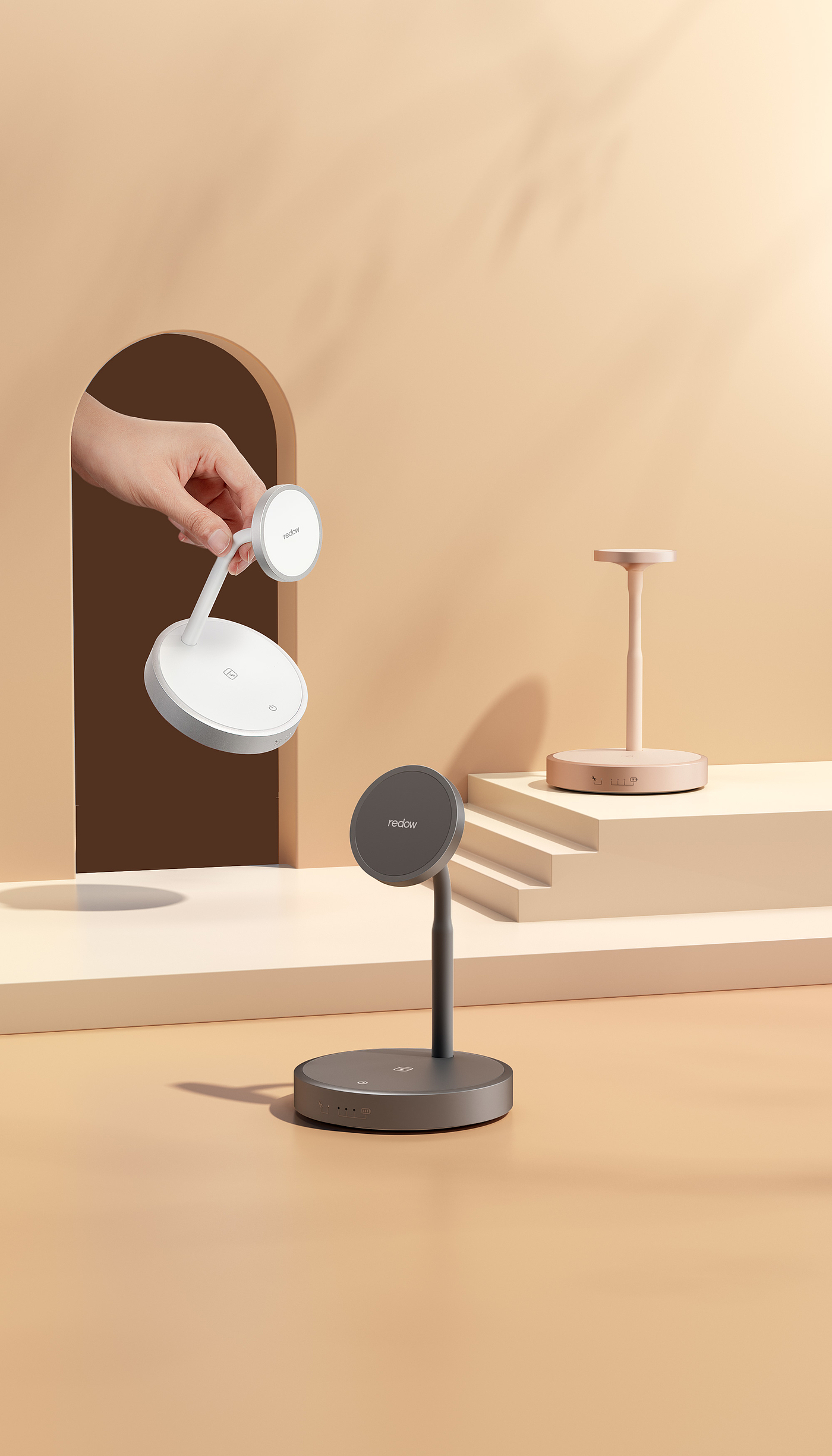 Wireless charging, charging treasure, magnetic support，
