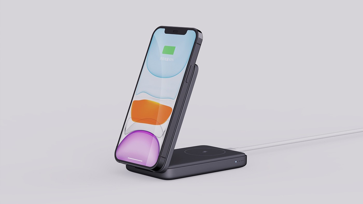 Wireless charging, charging treasure, magnetic folding，