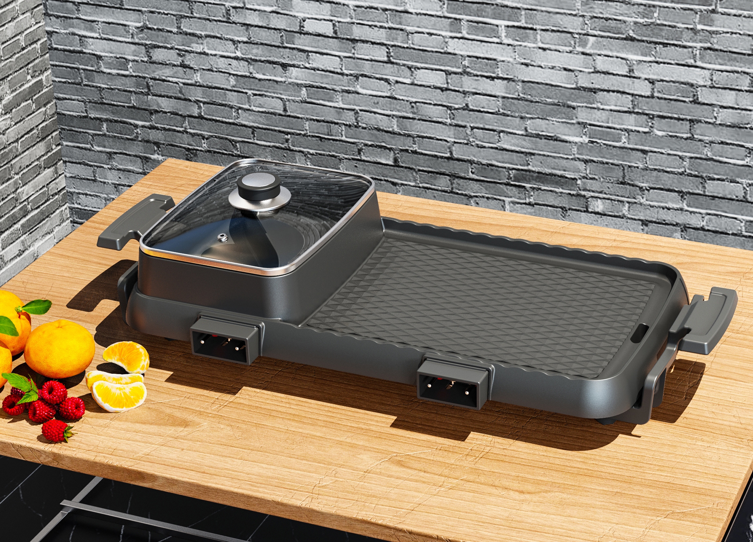 Baking tray，Electric baking pan，One Pot，Mandarin duck pot，Hot Pot，Household Electric Appliances，small home appliances，household electrical appliances，