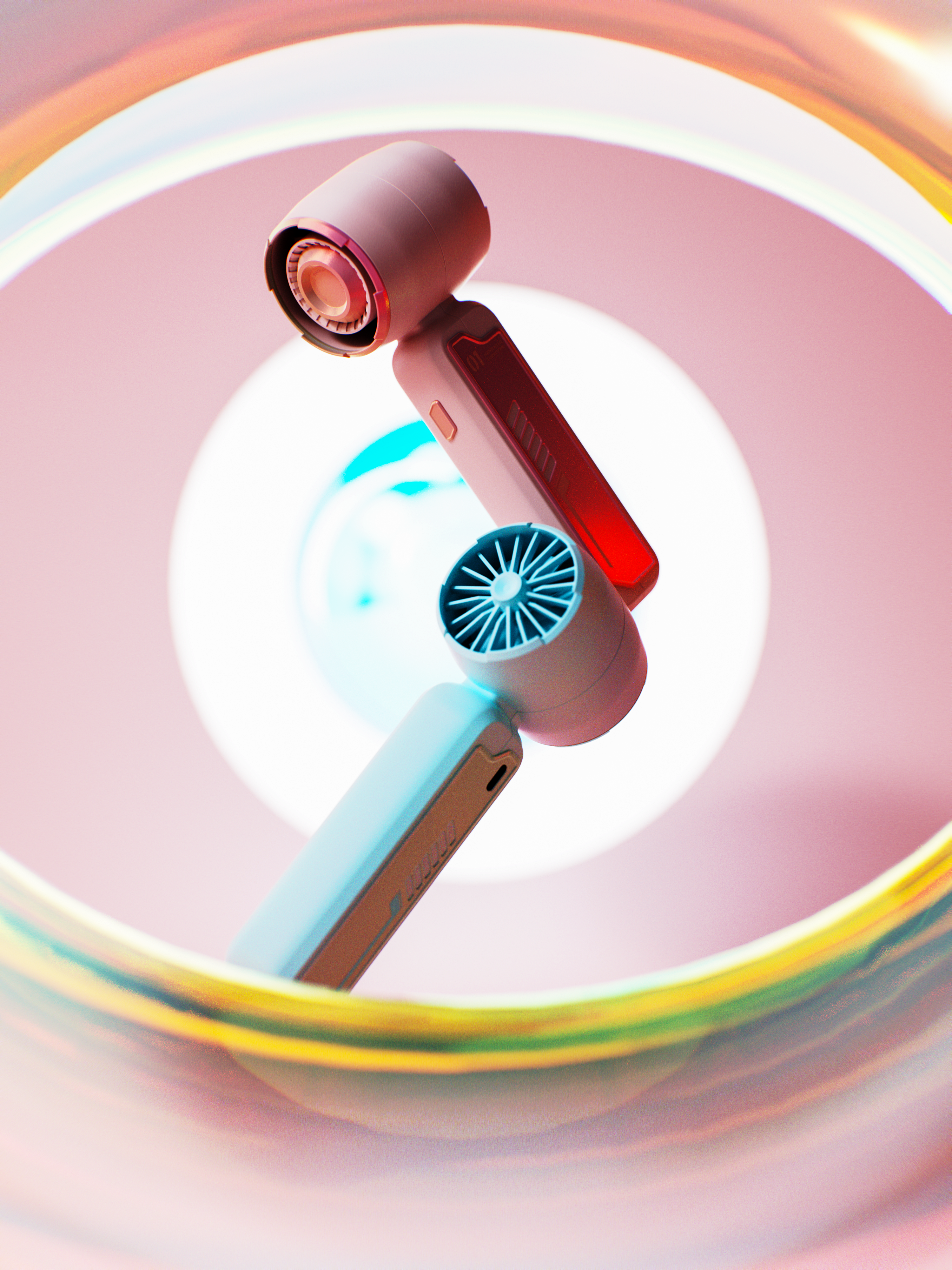 Small fan，Turbofan，Cyberpunk，CYBERPUNK，fighter，Original design，industrial design，