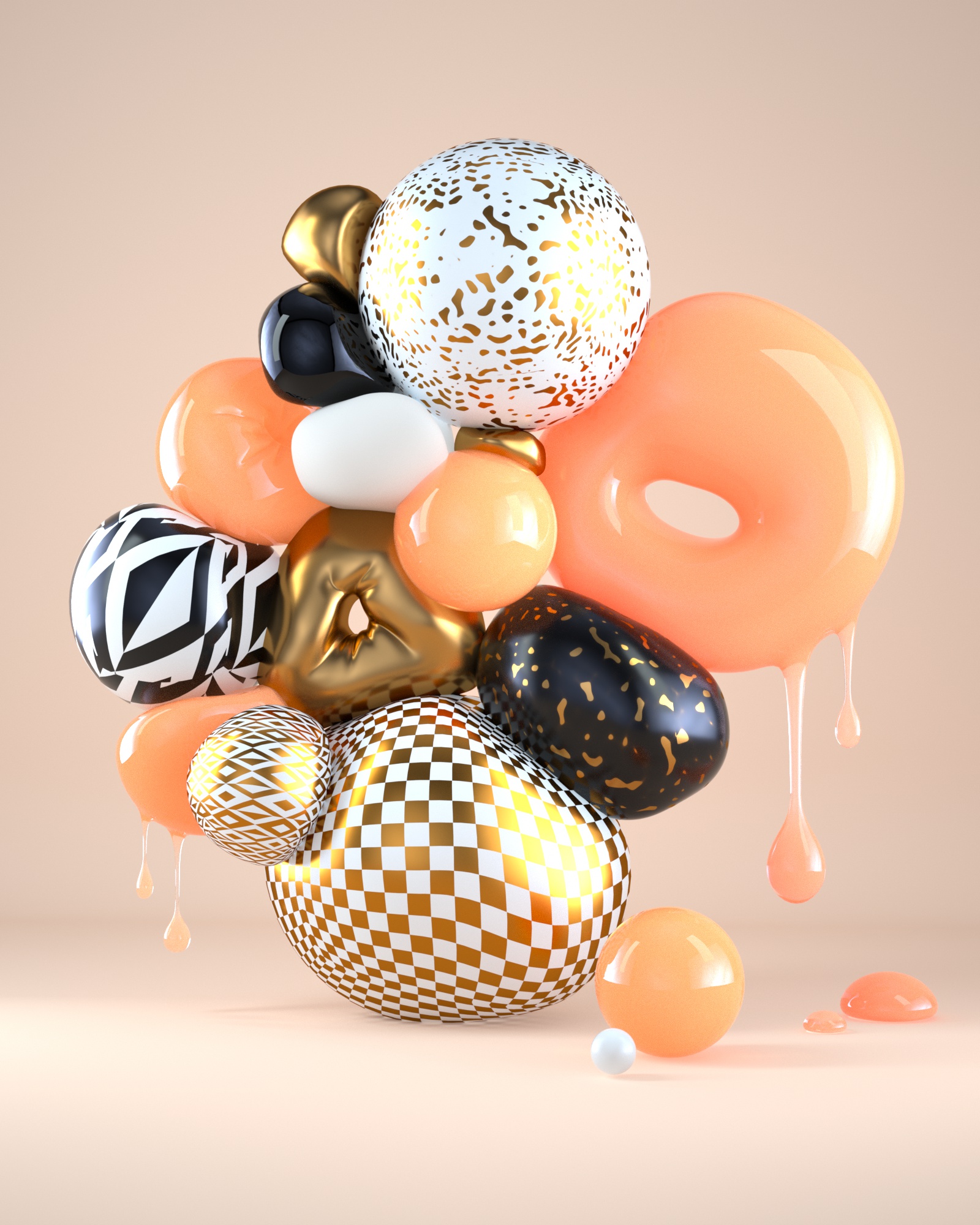 c4d，oc，Rendering works，