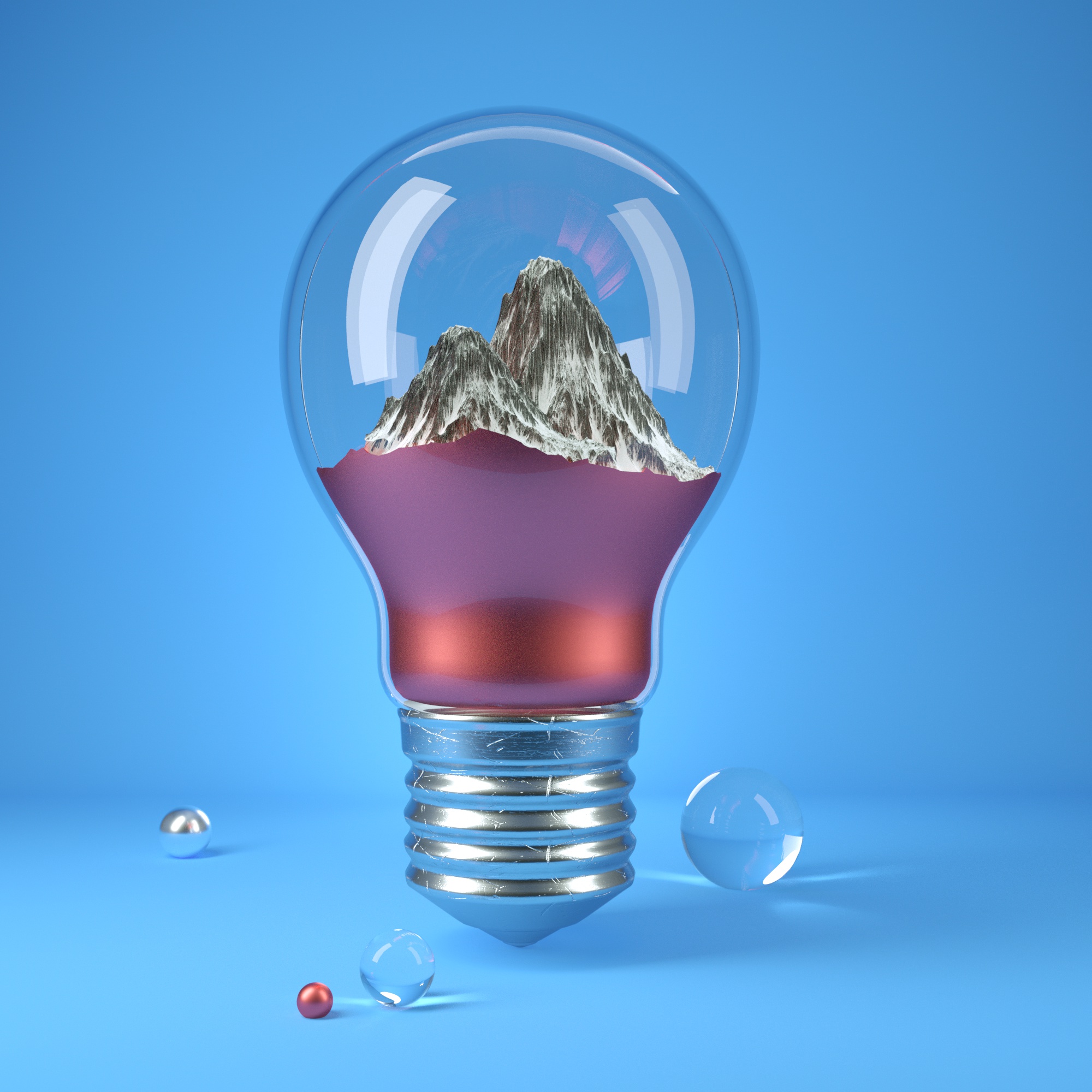 c4d，oc，Rendering works，