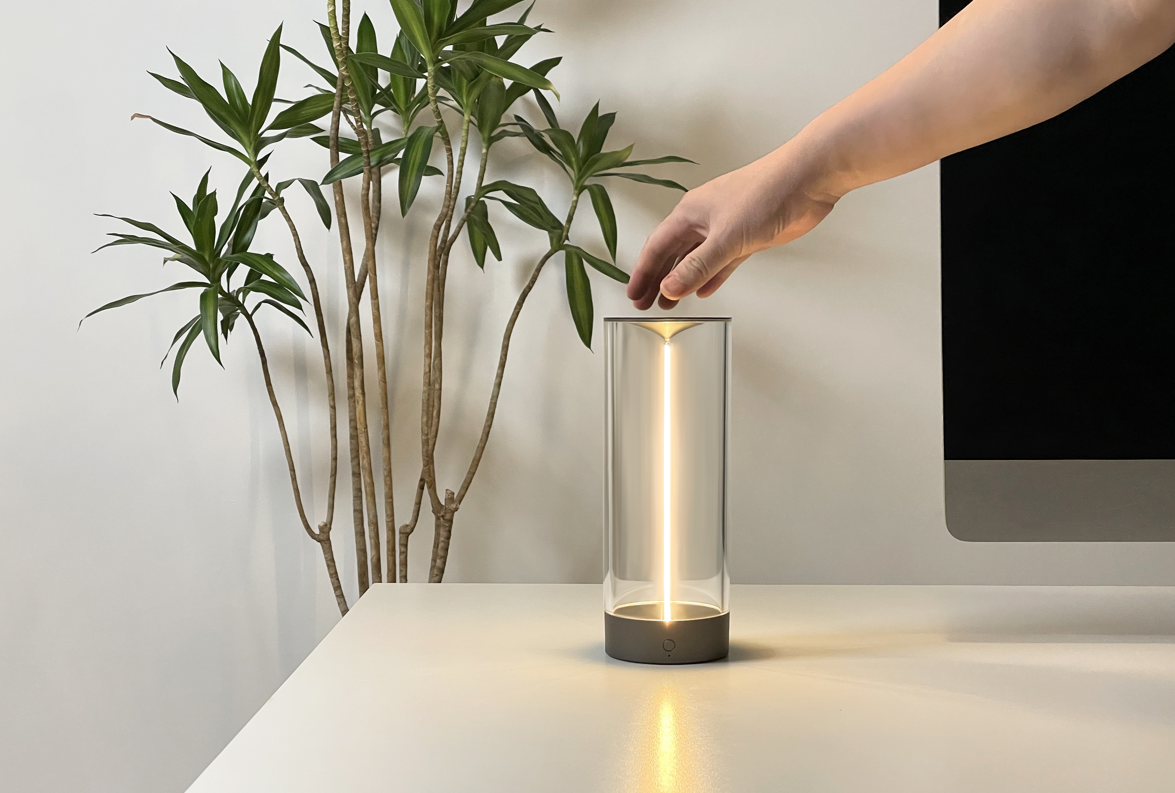 Atmosphere lamp，Linear filament，Simple design，cylinder，Simple，