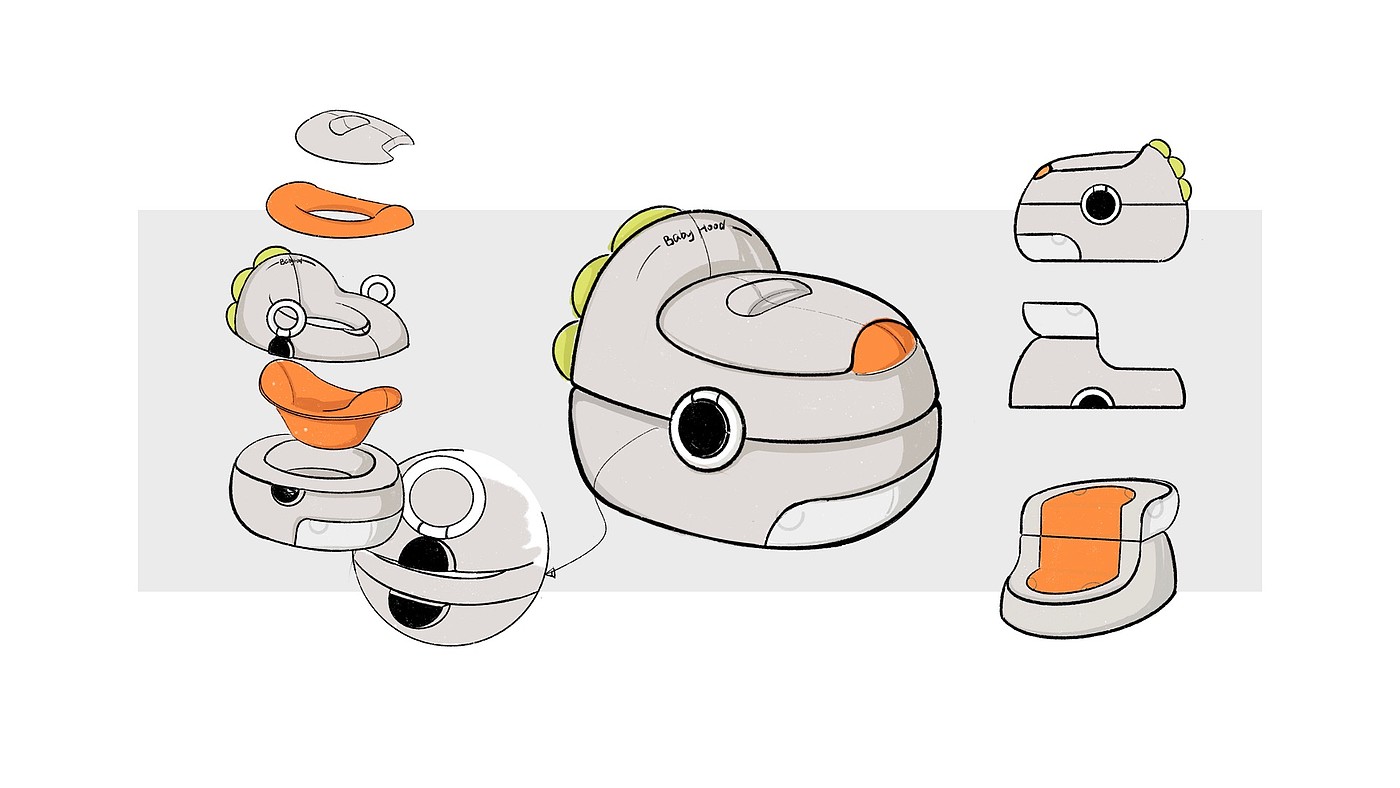 One tree industrial design，Babyhood，Children's products，Children's toilet，