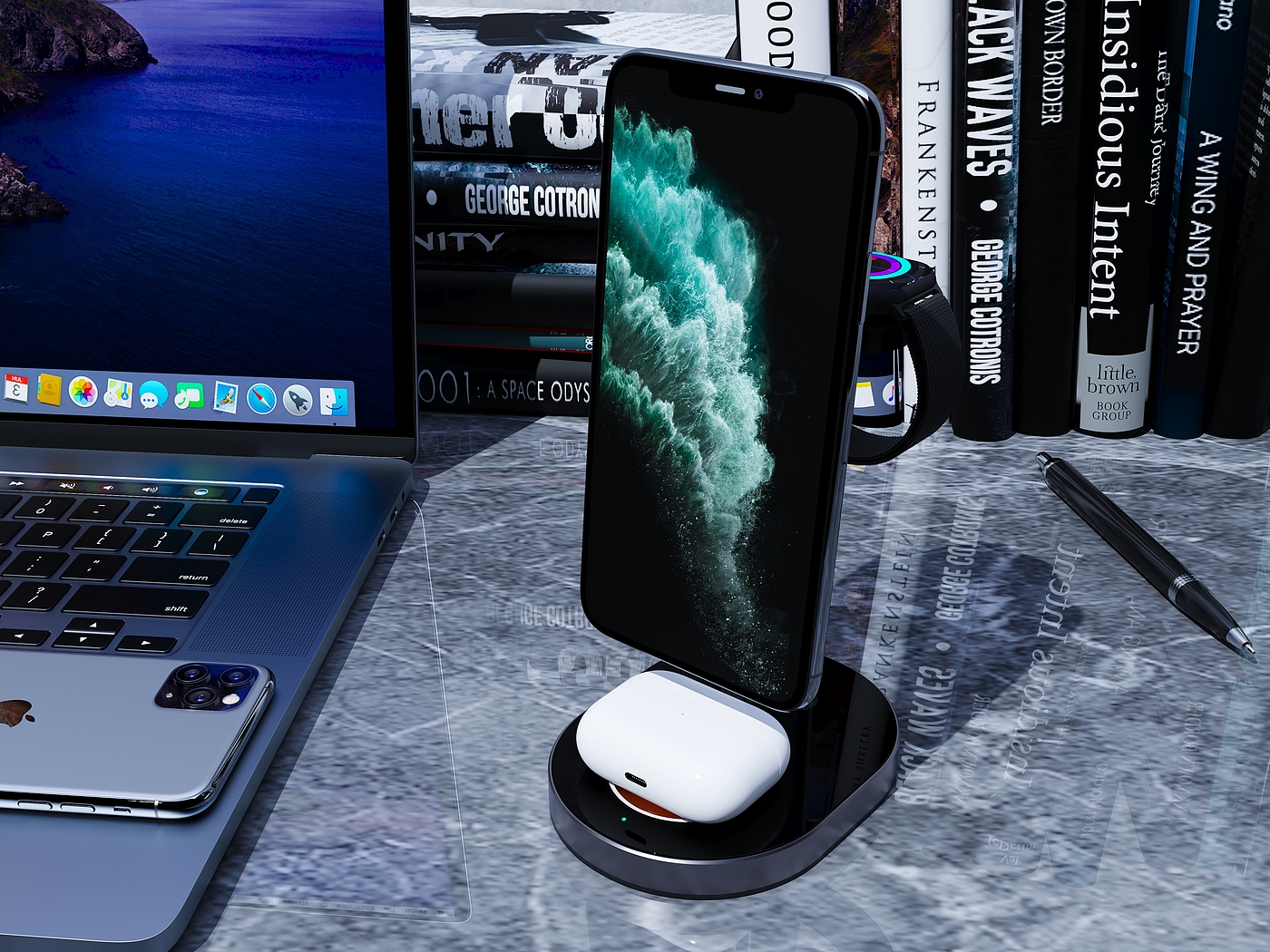 3-in -1 wireless charging，