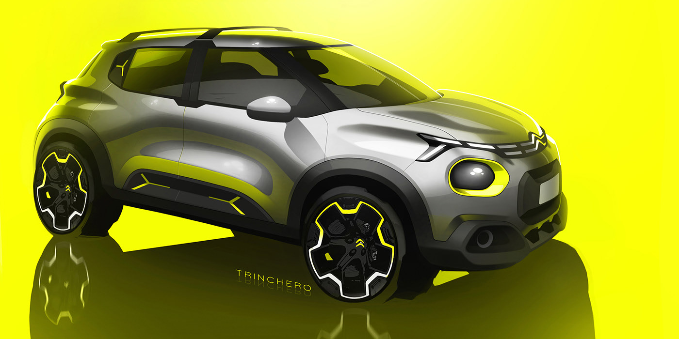 Citroen，RESEACH 2018，sketch，Art，