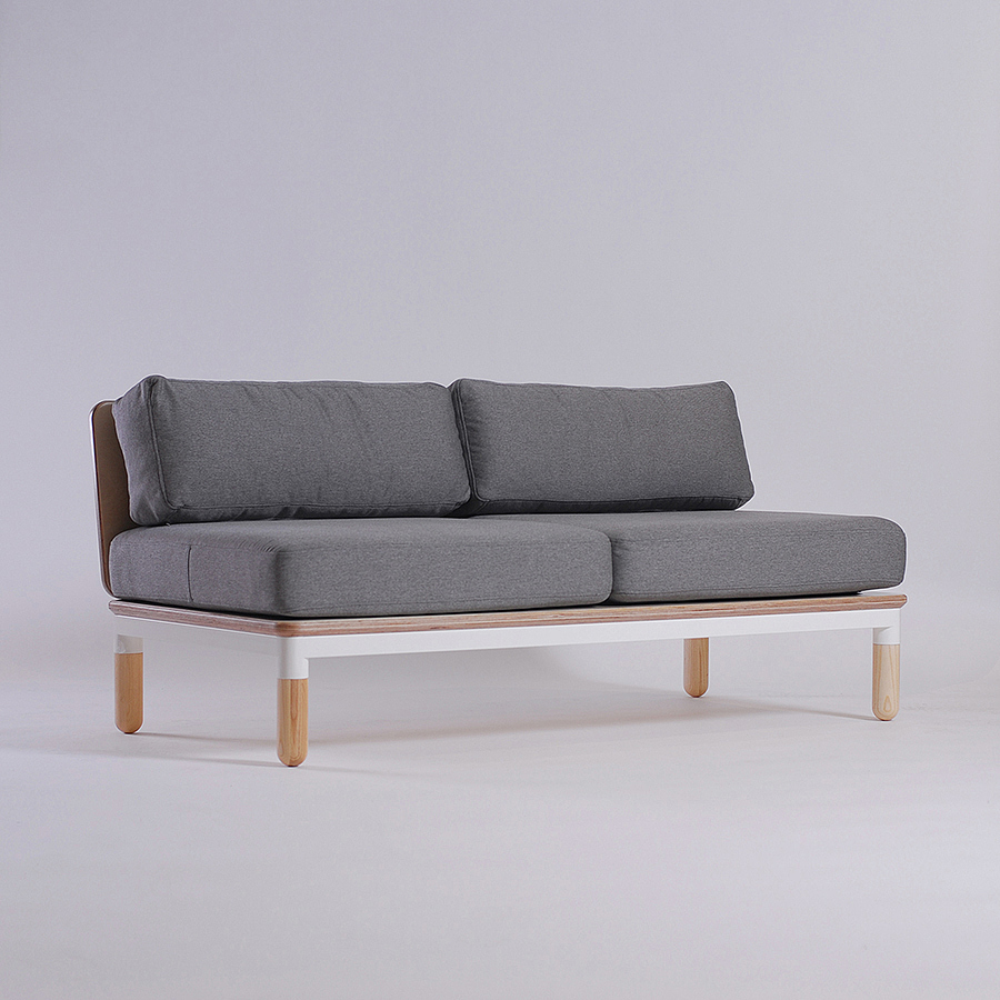 R series sofa，沙发，产品设计，灰色，