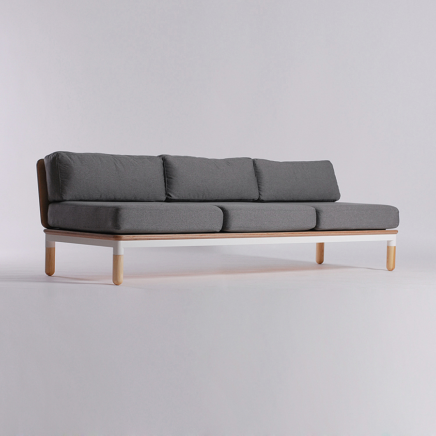 R series sofa，沙发，产品设计，灰色，