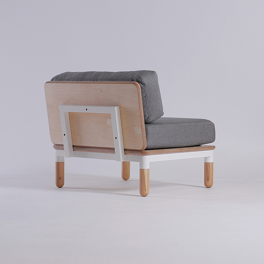 R series sofa，sofa，product design，grey，
