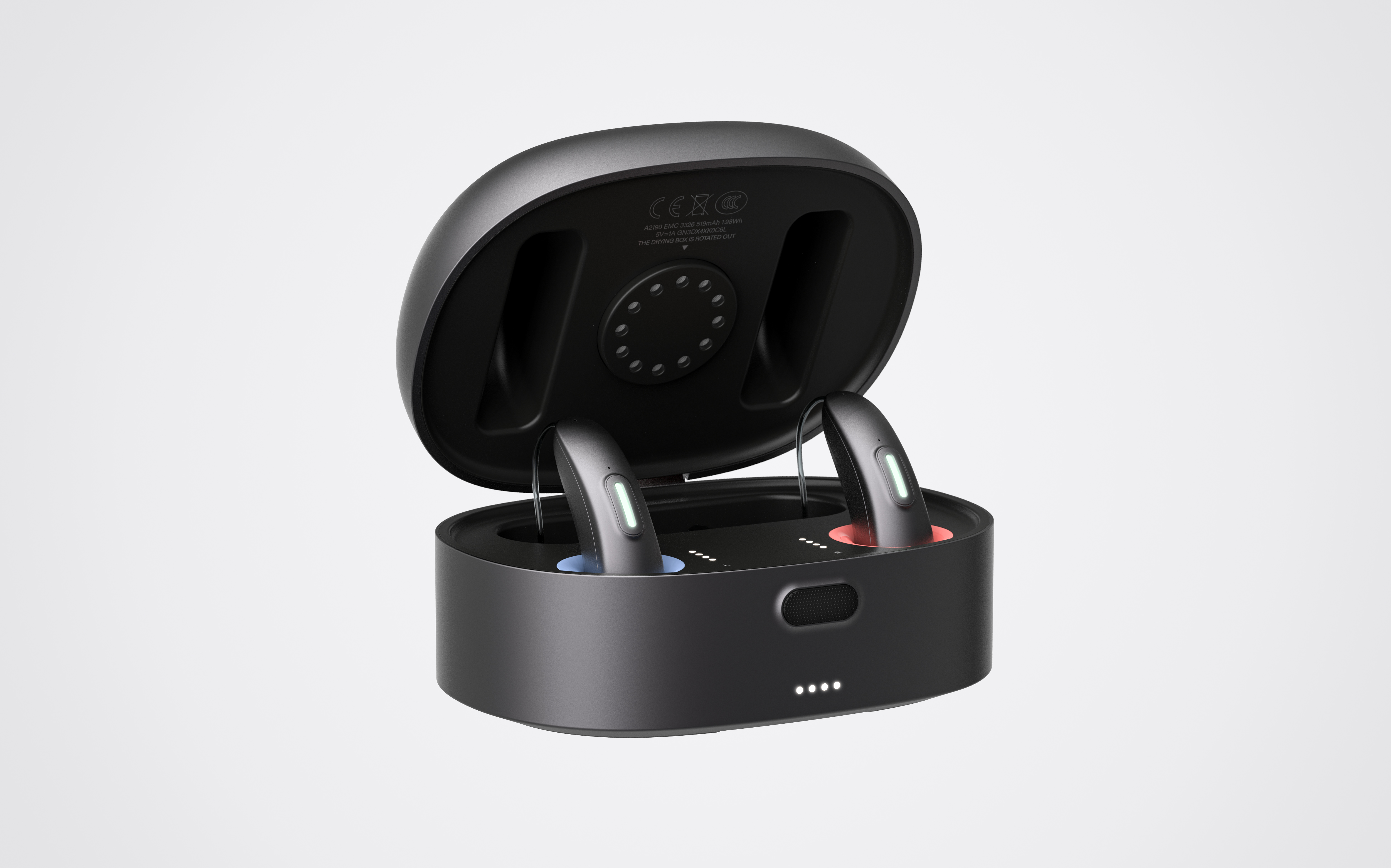 deaf-aid，headset，medical care，intelligence，Charging box，humanistic concern，