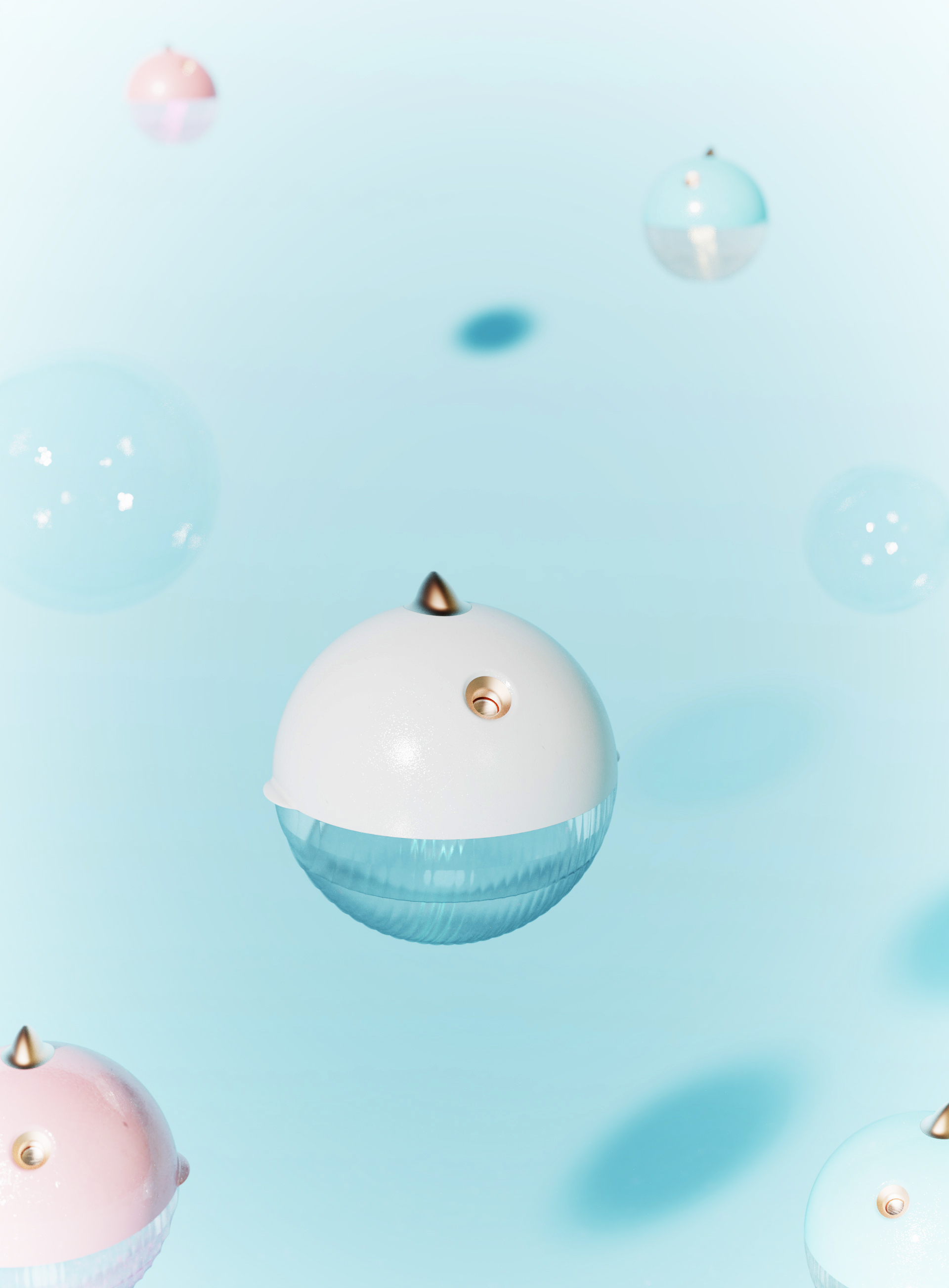 bionics，Humidifier，whale，product，Design，