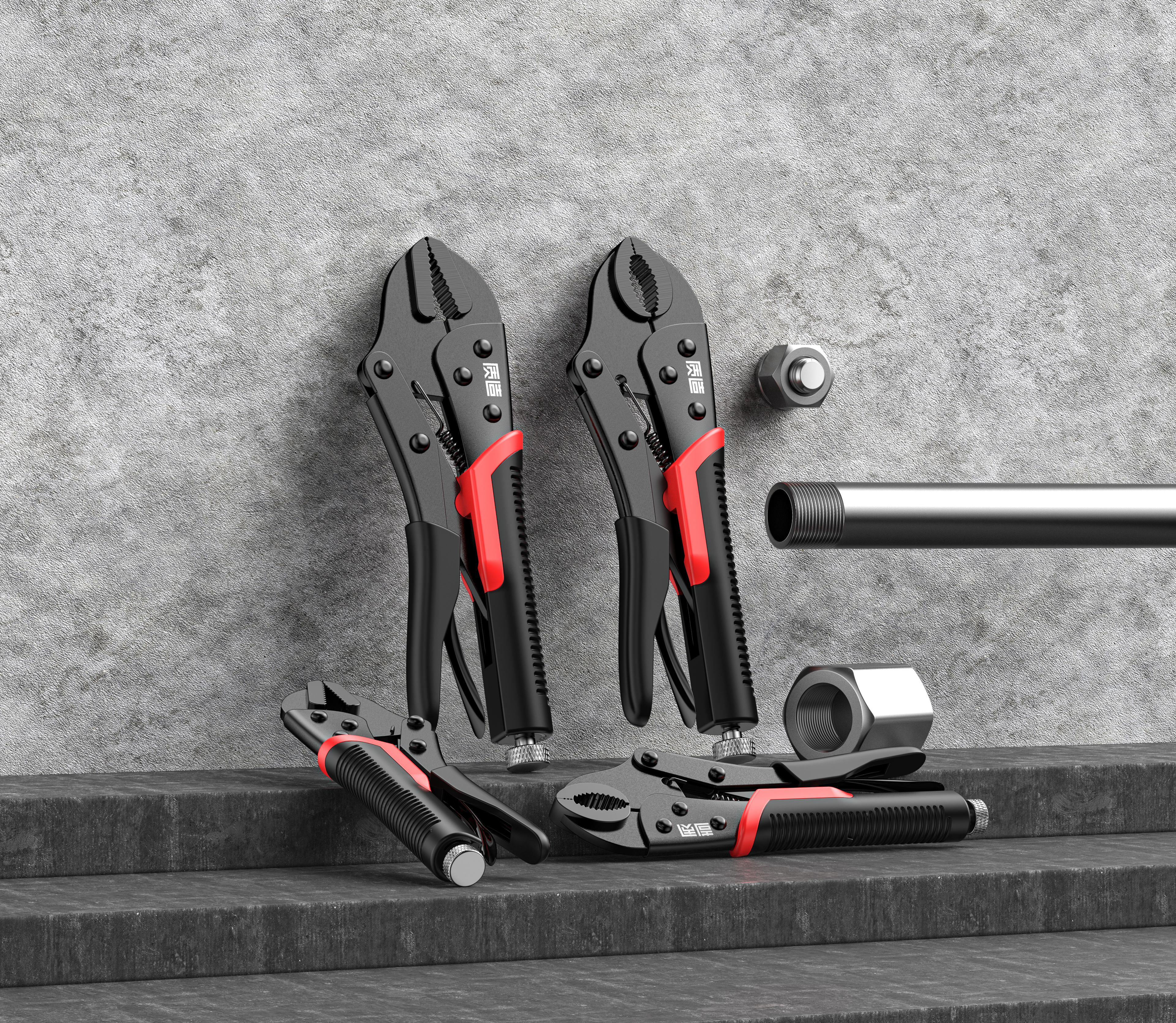 Product rendering，Hardware tools，Electric tool，Electric chain saw，Angle grinder，Car washing machine，level，