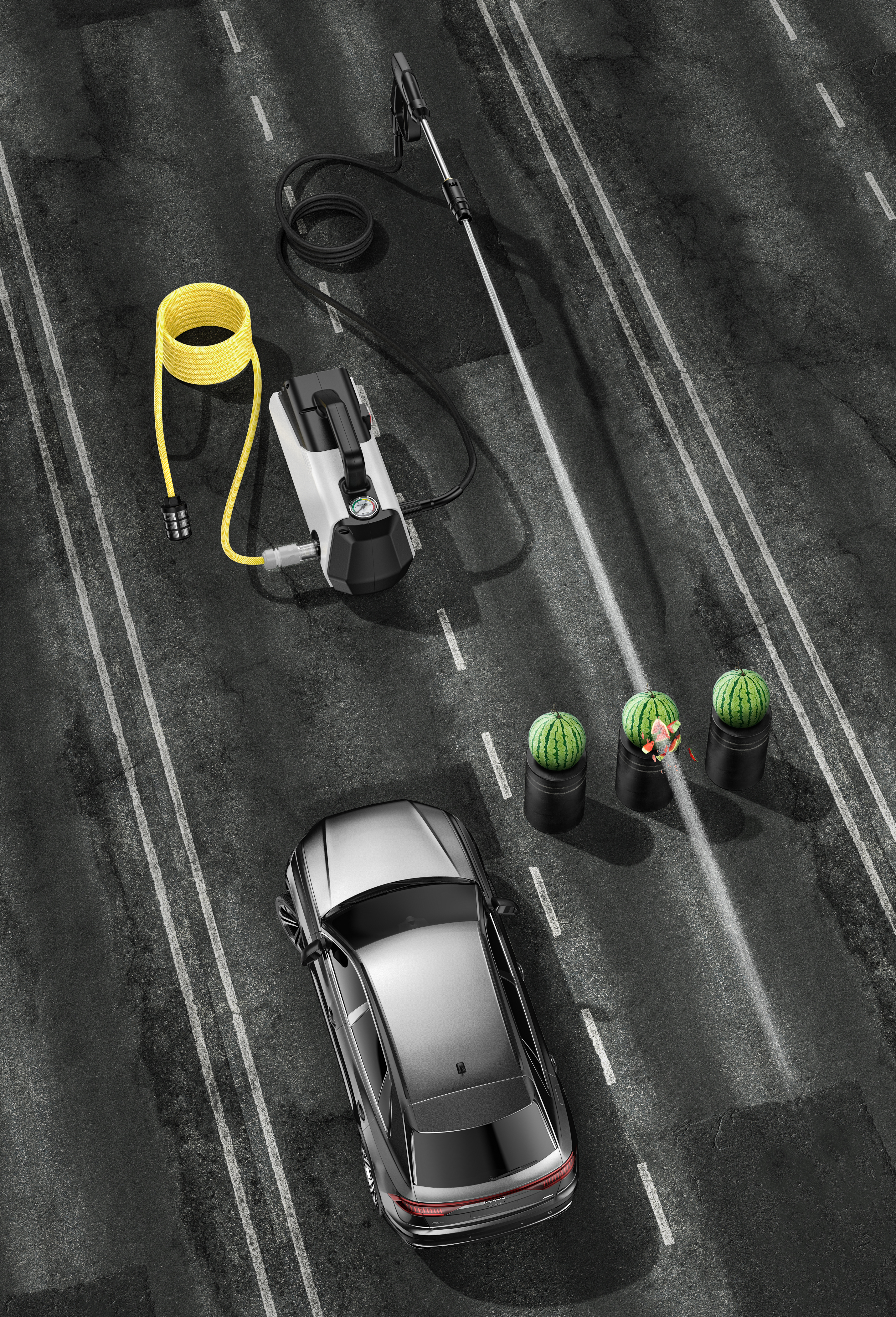 Product rendering，Hardware tools，Electric tool，Electric chain saw，Angle grinder，Car washing machine，level，