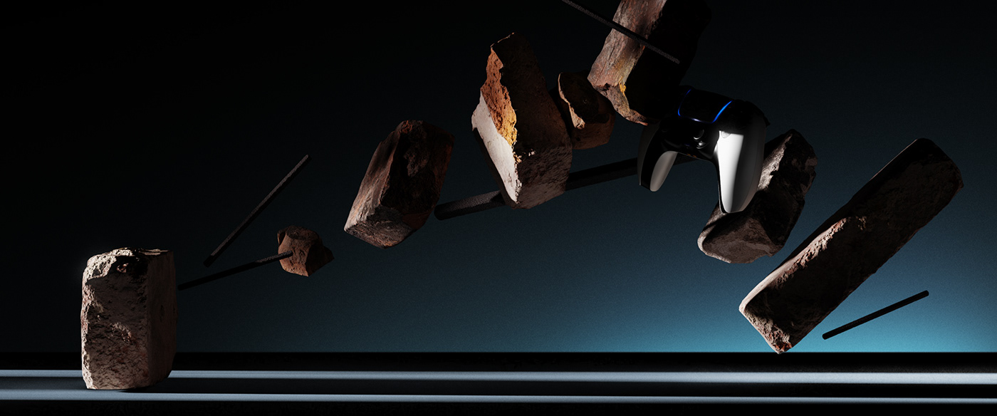 Product rendering，controller，wireless，