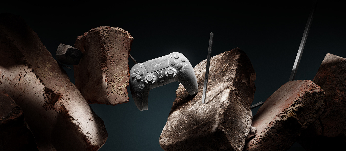 Product rendering，controller，wireless，