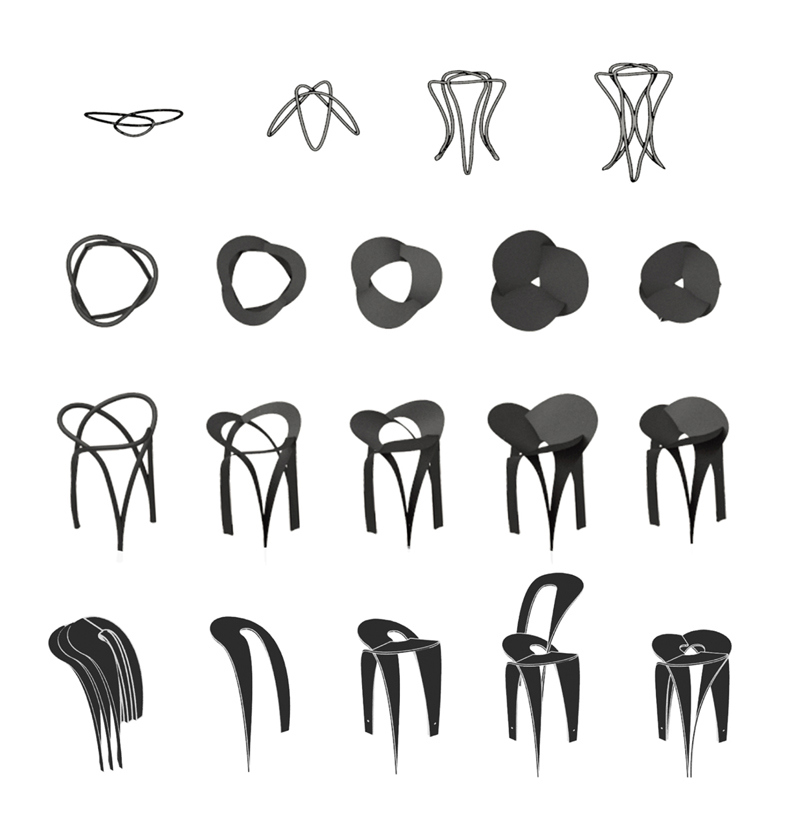 Home Furnishing，furniture，assemble，chair，Curved board，stool，