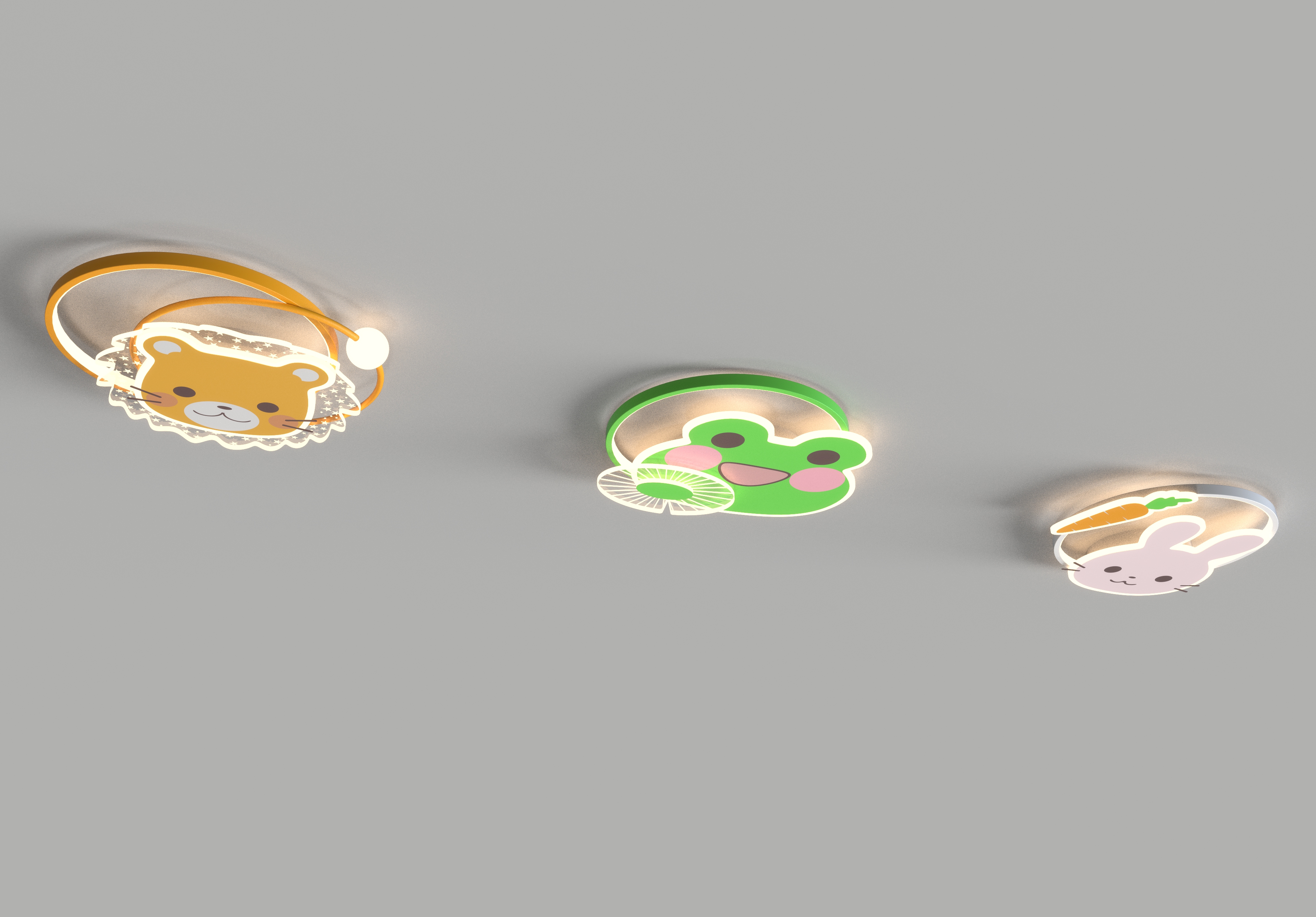 Childlike interest，Cartoon，light in the bedroom，