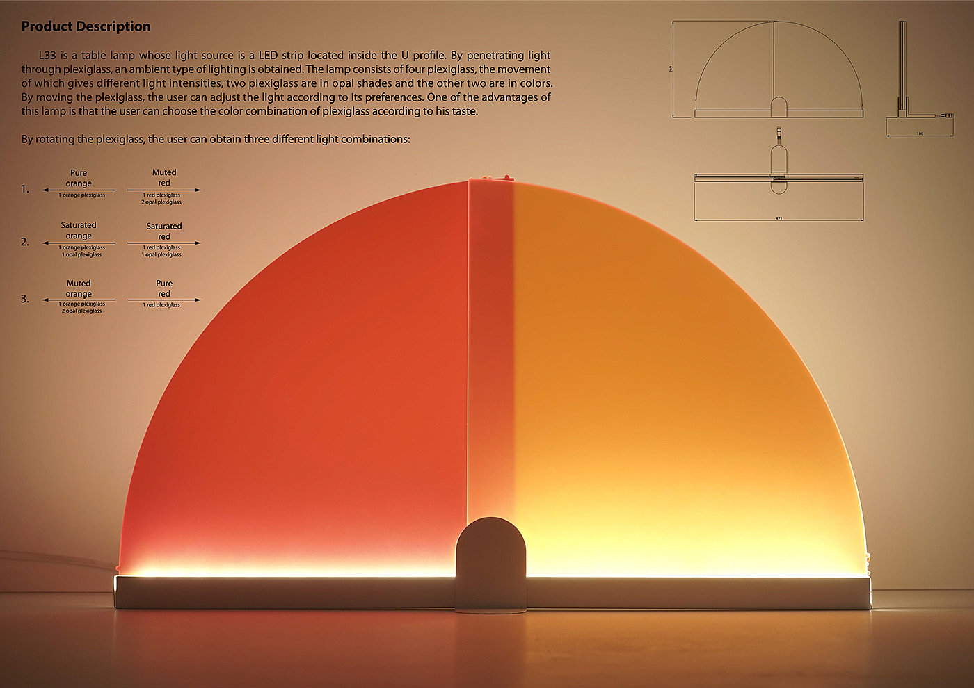 Predrag Porobić，product design，L-33，Table lamp L-33，