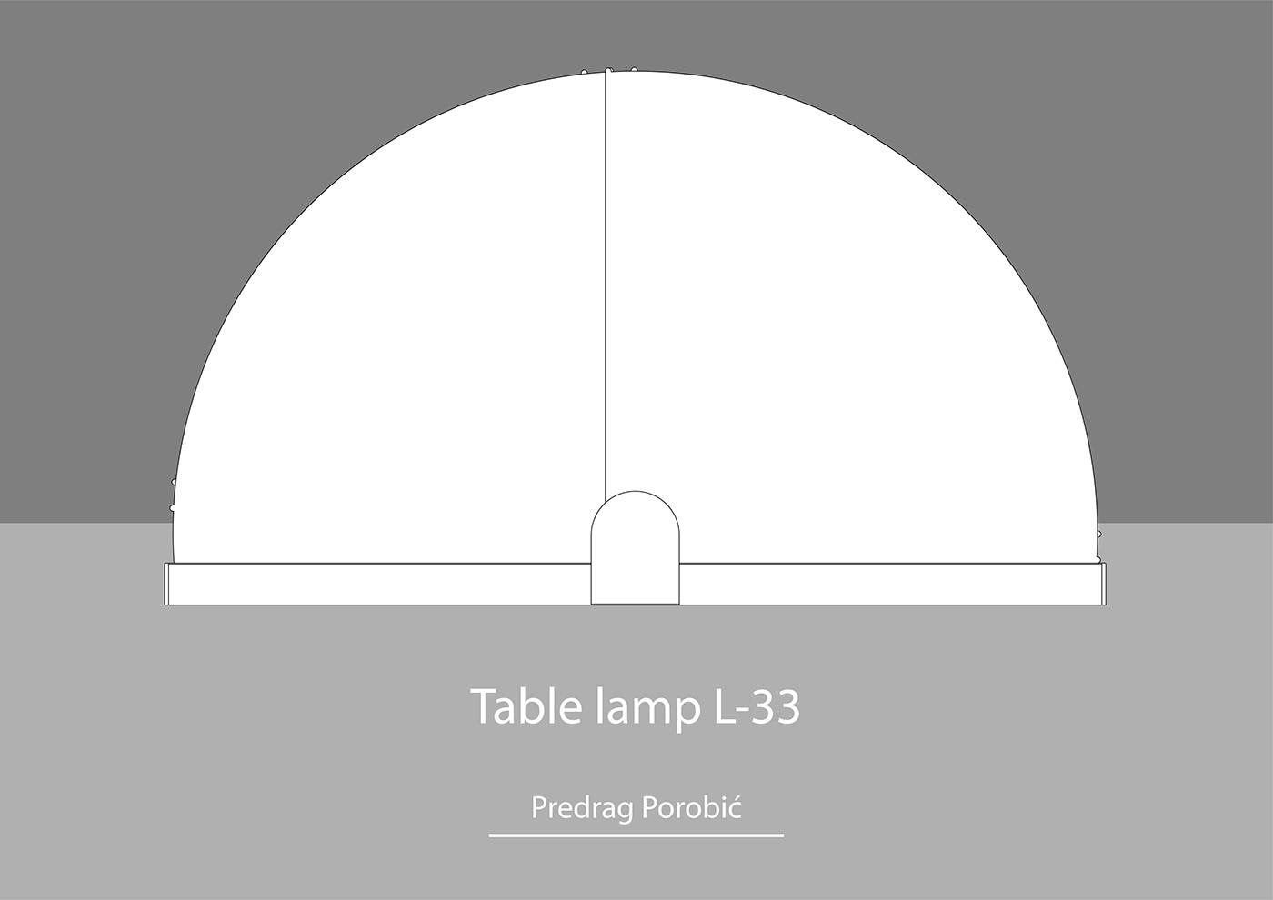 Predrag Porobić，product design，L-33，Table lamp L-33，
