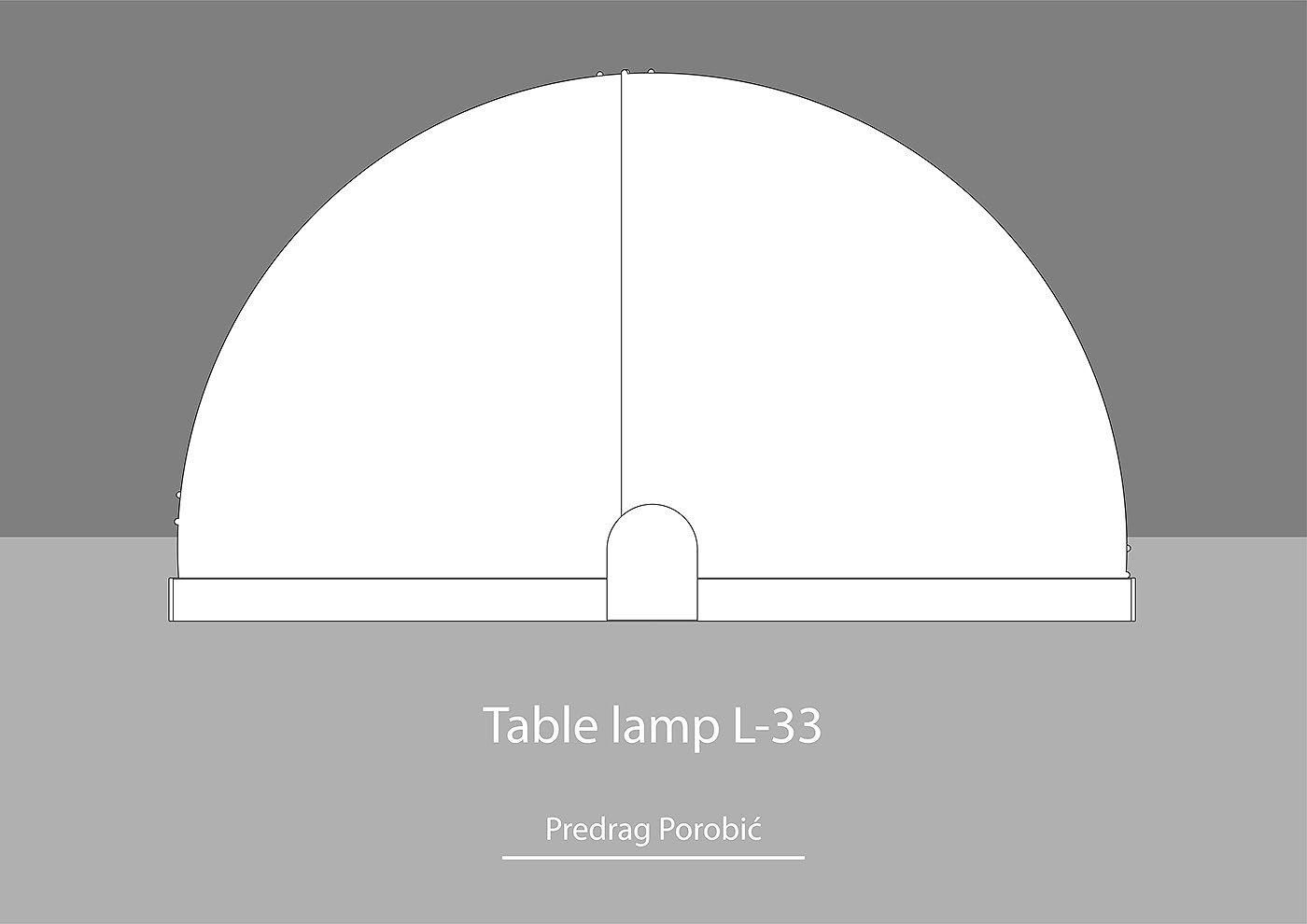 Predrag Porobić，产品设计，L-33，Table lamp L-33，