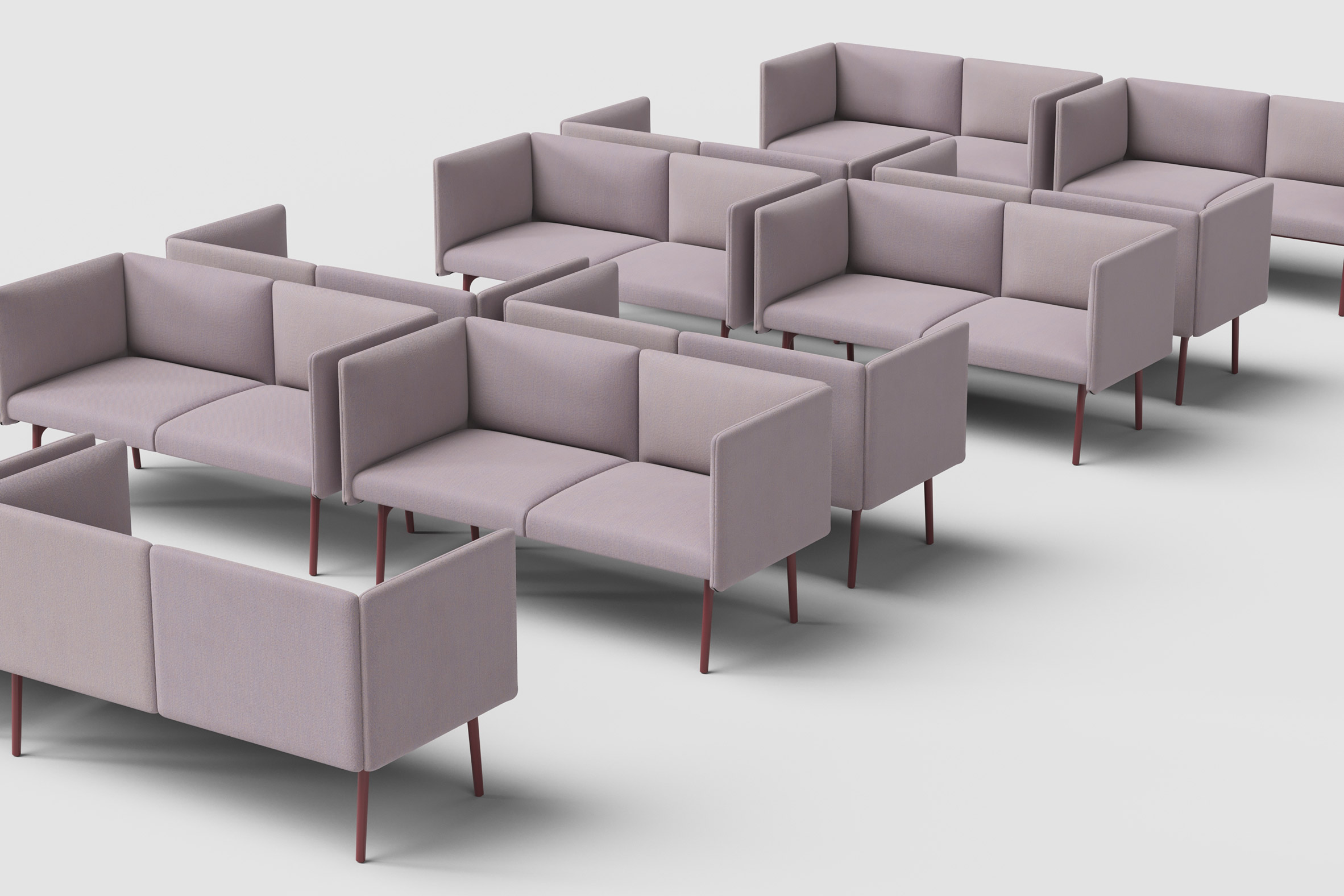 The Shape，Mino Sofa，Modular seat，Aesthetic design，product design，Simple design，