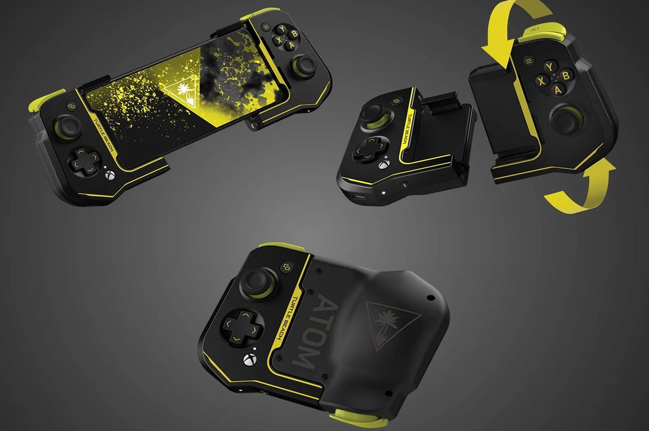 Atom controller，Turtle Beach，Backbone controller，product design，Aesthetic design，No delay，Adsorbable，