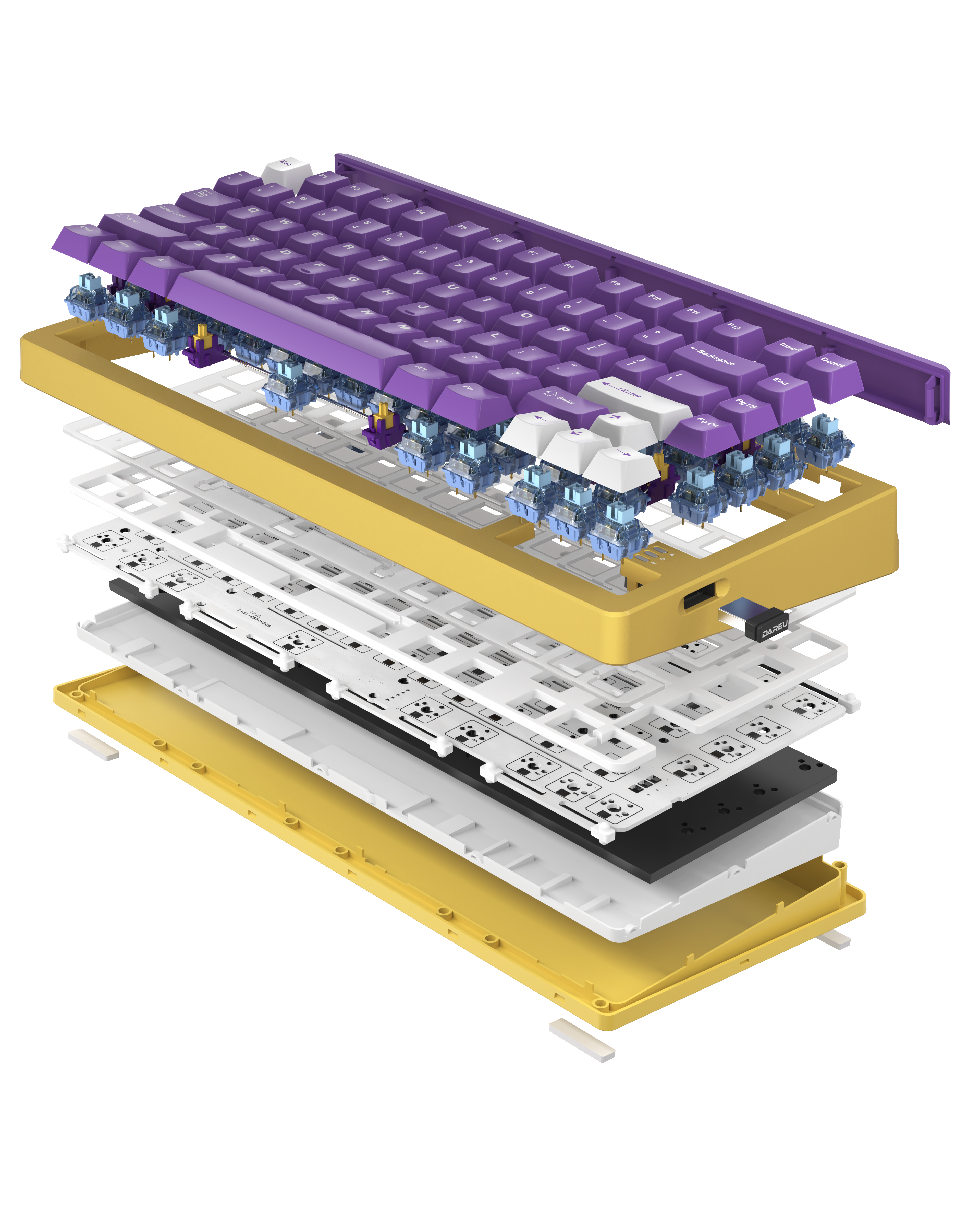 Daryou，Mechanical keyboard，transparent，Retro，Mecha，