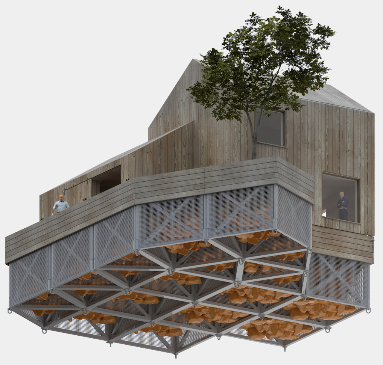 MAST，Modular design，Sustainability，water dwelling，