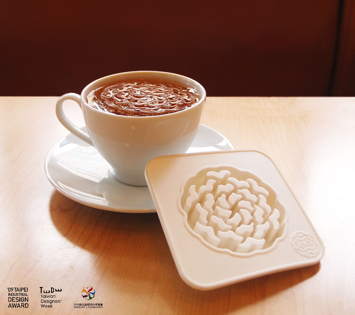 drink tea，ice，Flower ice tray，teacup，colloid，