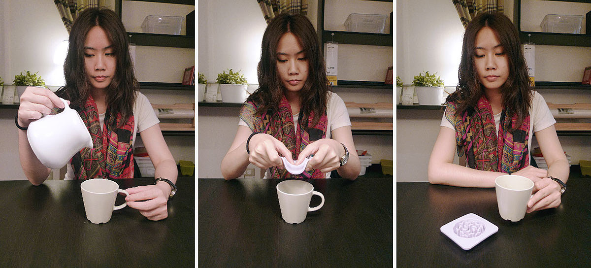 drink tea，ice，Flower ice tray，teacup，colloid，