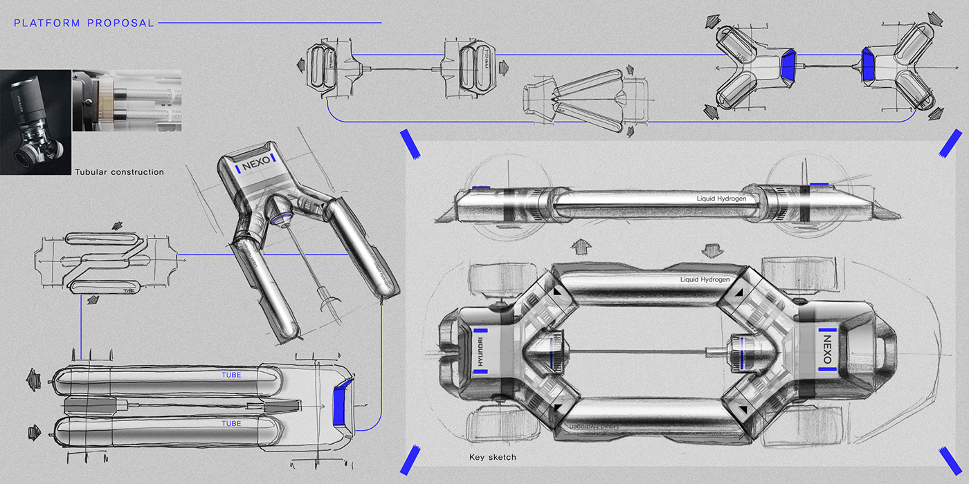 Bumsoo Kim，NEXO，Automobile design，conceptual design，Streamlined design，Modular design，