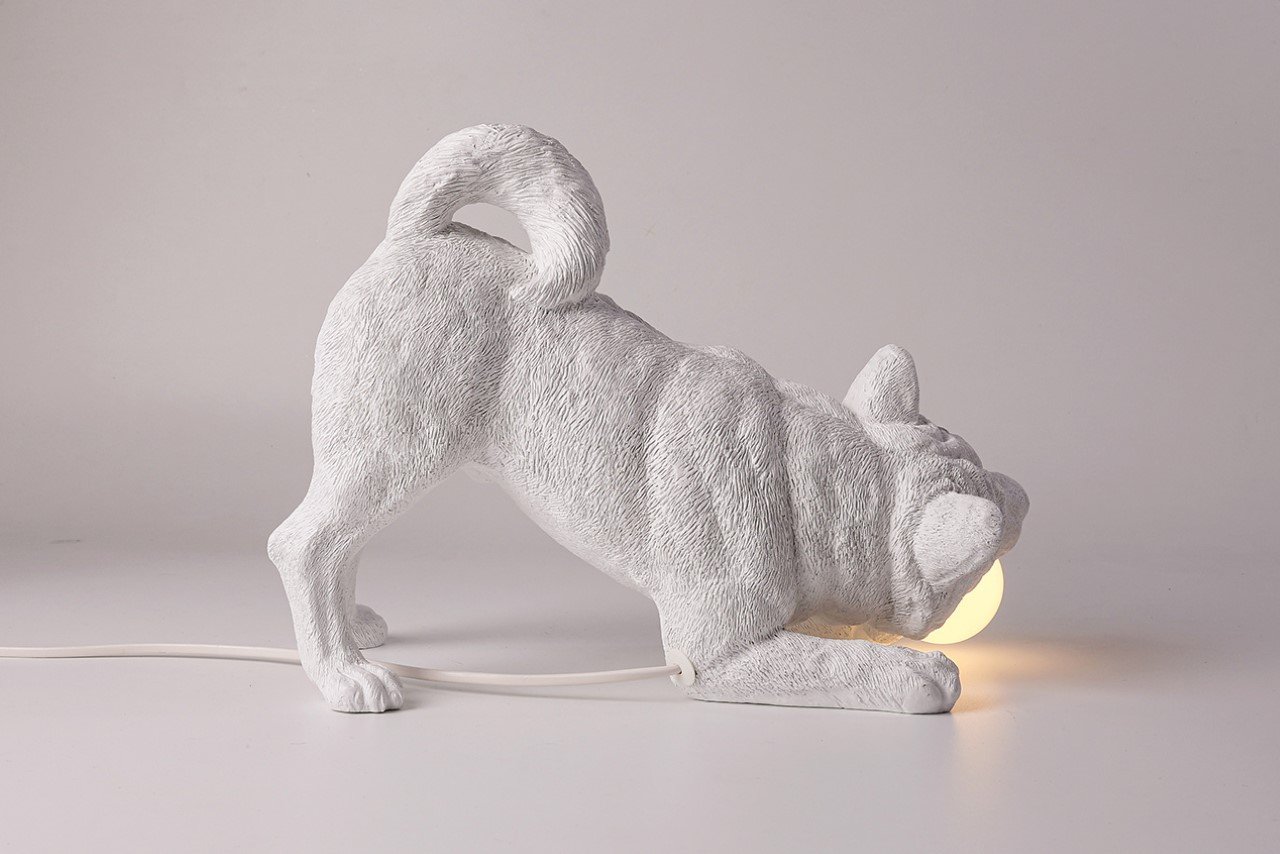Practical design，Decoration design，product design，Minimalism，resin，3D printing，Playful Dog X Lamp，Emotional design，
