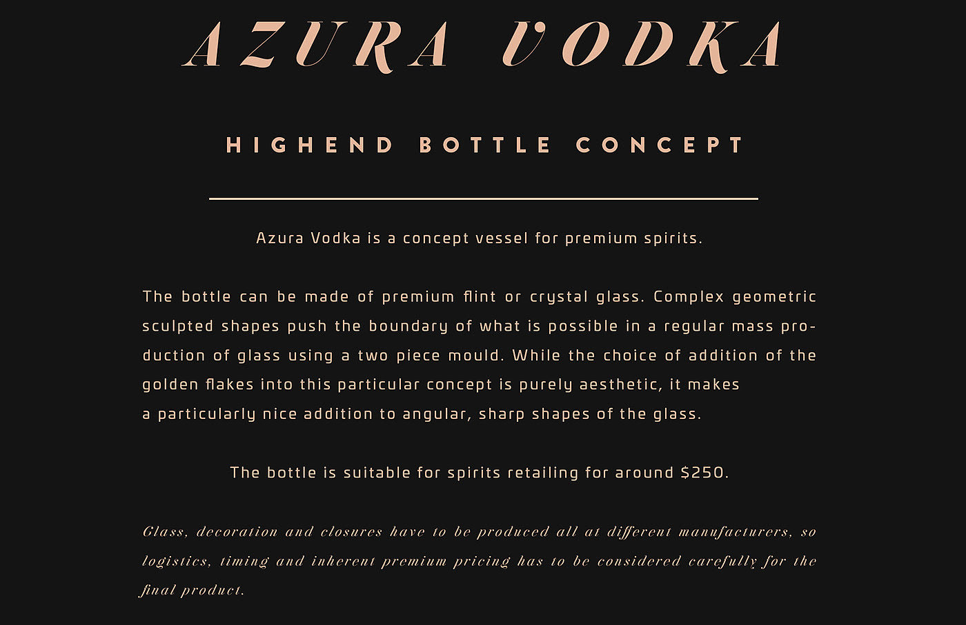 Ivan Venkov，product design，Azura Vodka，Geometric carving，Aesthetic design，Crystal glass，