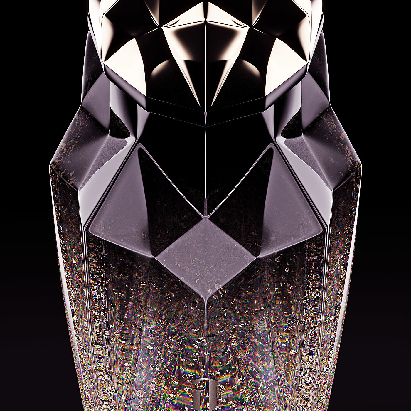 Ivan Venkov，product design，Azura Vodka，Geometric carving，Aesthetic design，Crystal glass，