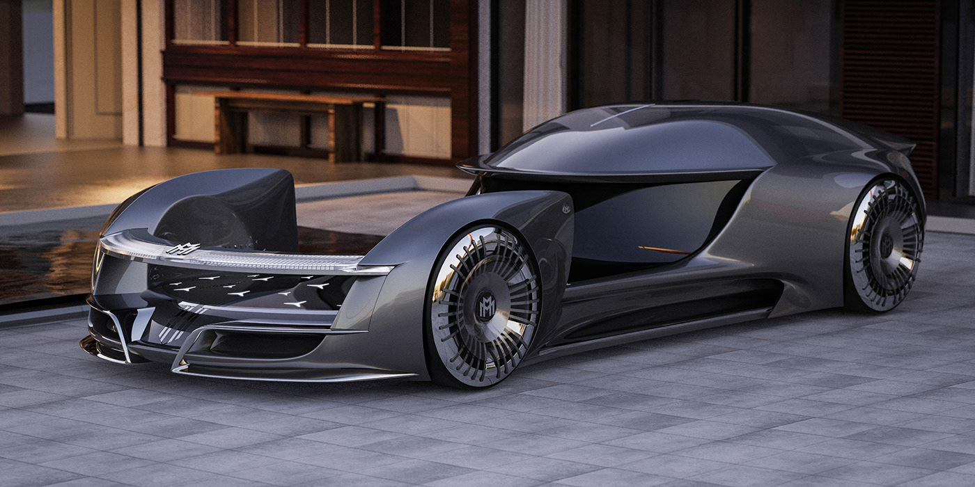 mercedes，Maybach SHOWMATIC，Automobile design，conceptual design，Streamlined design，