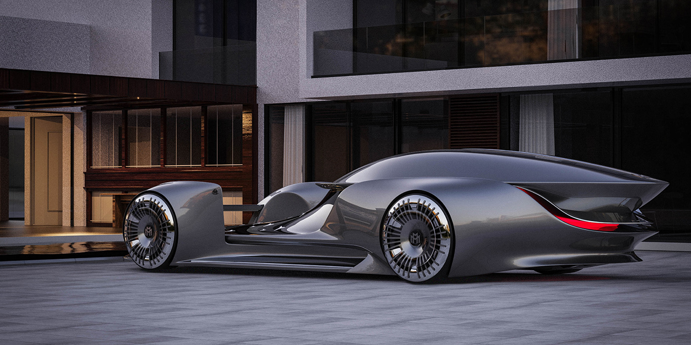 mercedes，Maybach SHOWMATIC，Automobile design，conceptual design，Streamlined design，