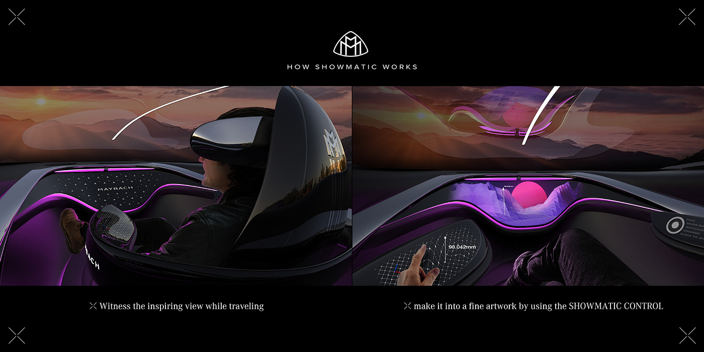 mercedes，Maybach SHOWMATIC，Automobile design，conceptual design，Streamlined design，