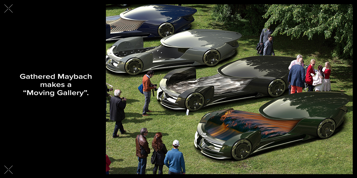 mercedes，Maybach SHOWMATIC，Automobile design，conceptual design，Streamlined design，