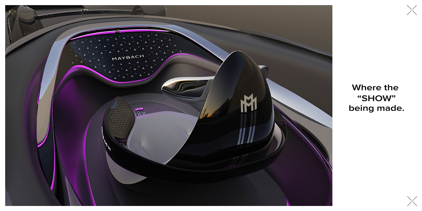 mercedes，Maybach SHOWMATIC，Automobile design，conceptual design，Streamlined design，