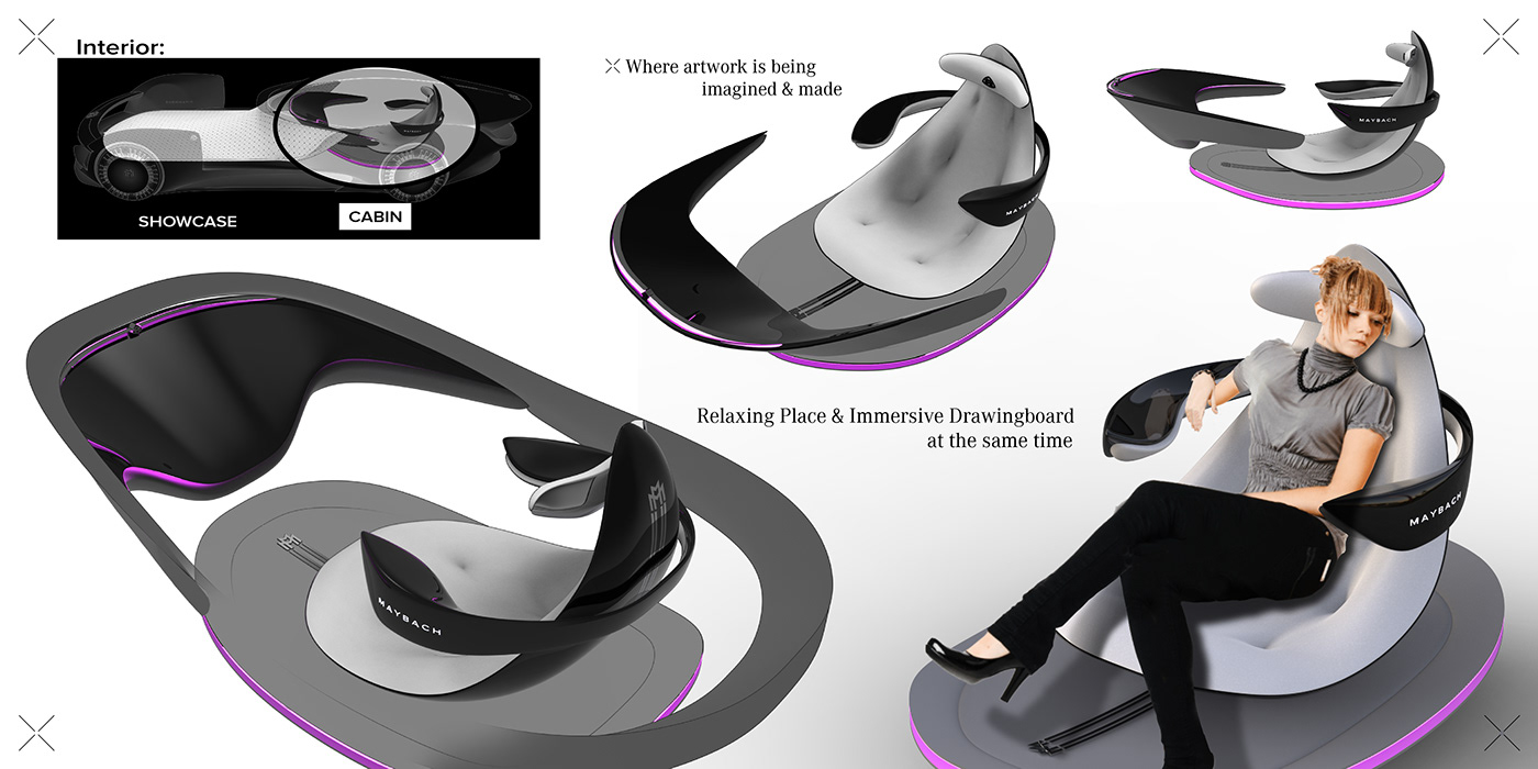 mercedes，Maybach SHOWMATIC，Automobile design，conceptual design，Streamlined design，